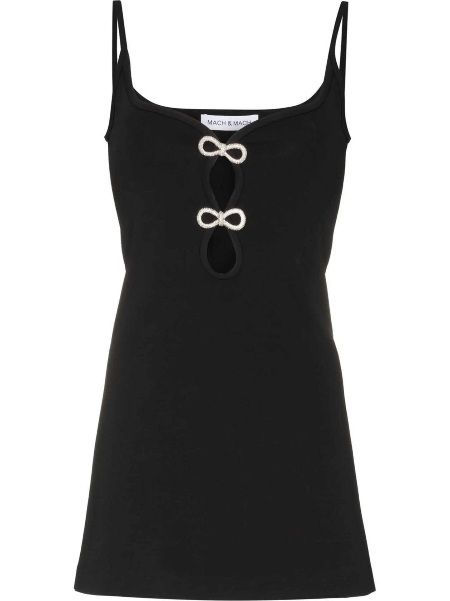 bow-embellished mini dress