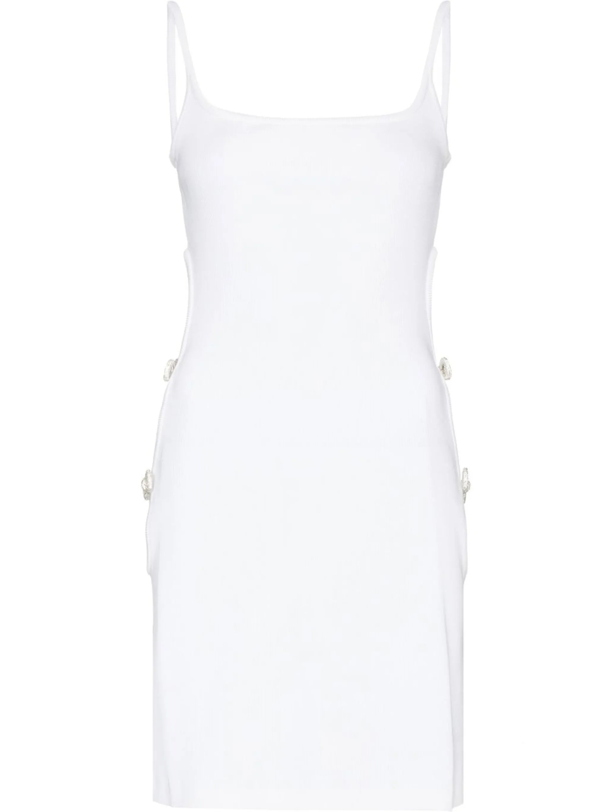 crystal-bow cutout minidress
