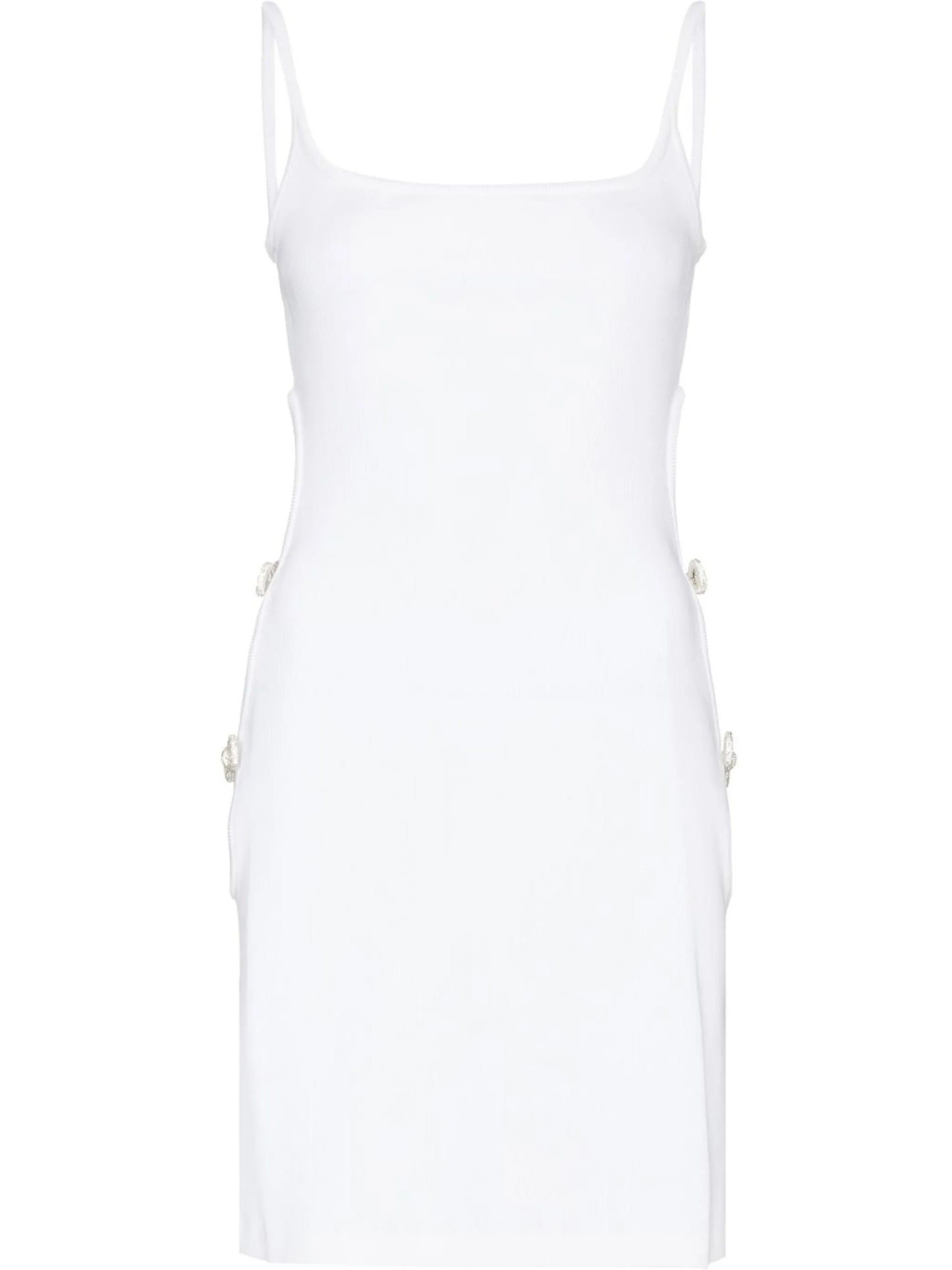 crystal-bow cutout minidress