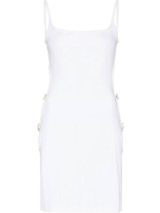 crystal-bow cutout minidress
