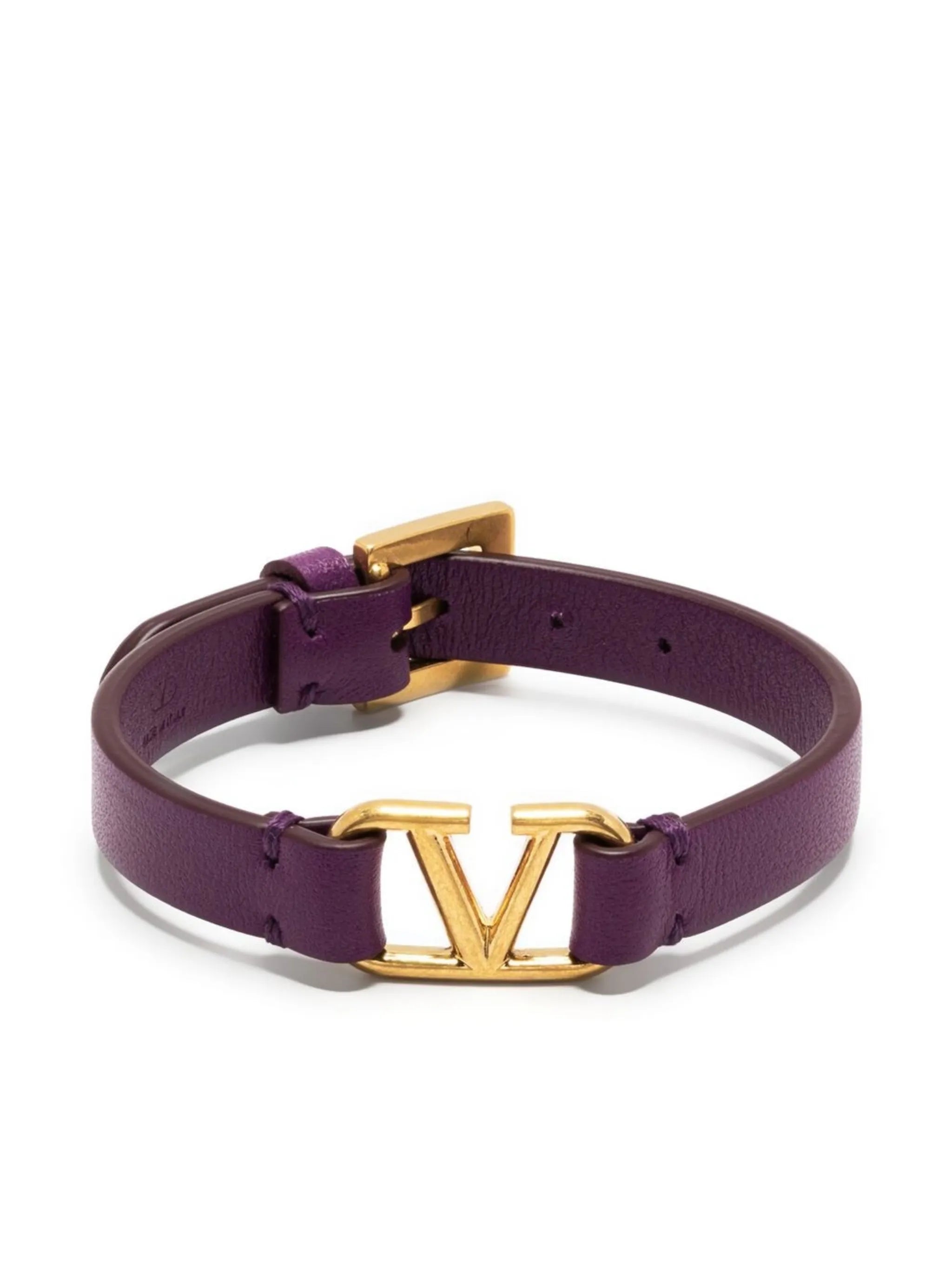 VLogo leather bracelet