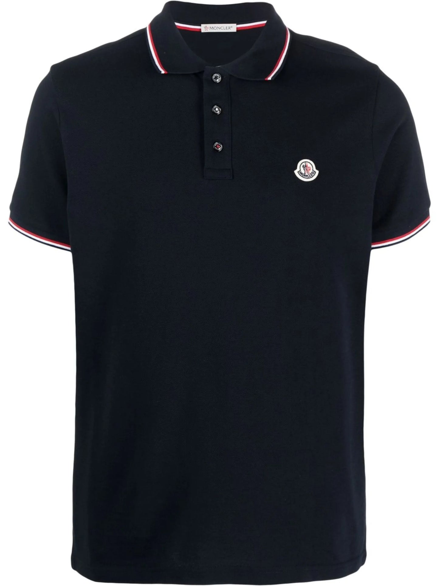 logo-patch tipped polo shirt