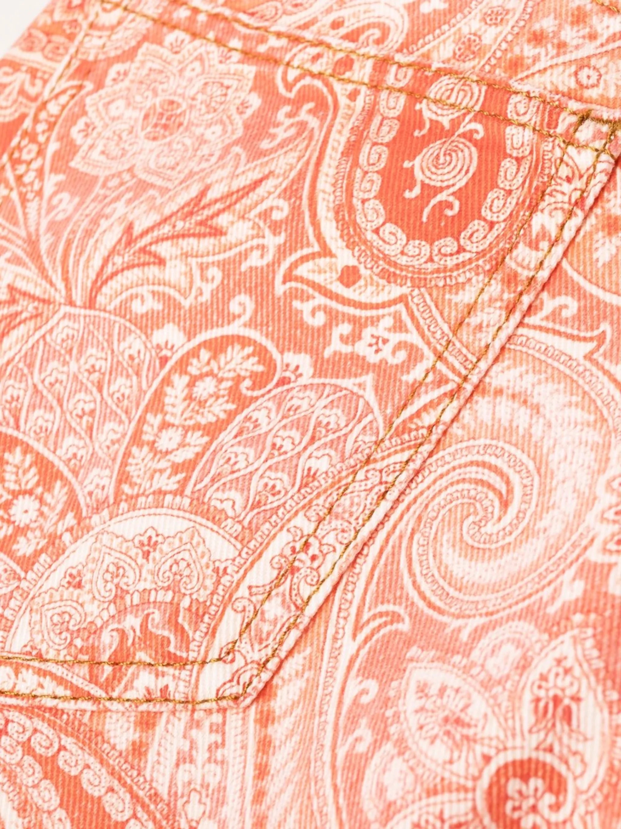 paisley-print straight-leg trousers