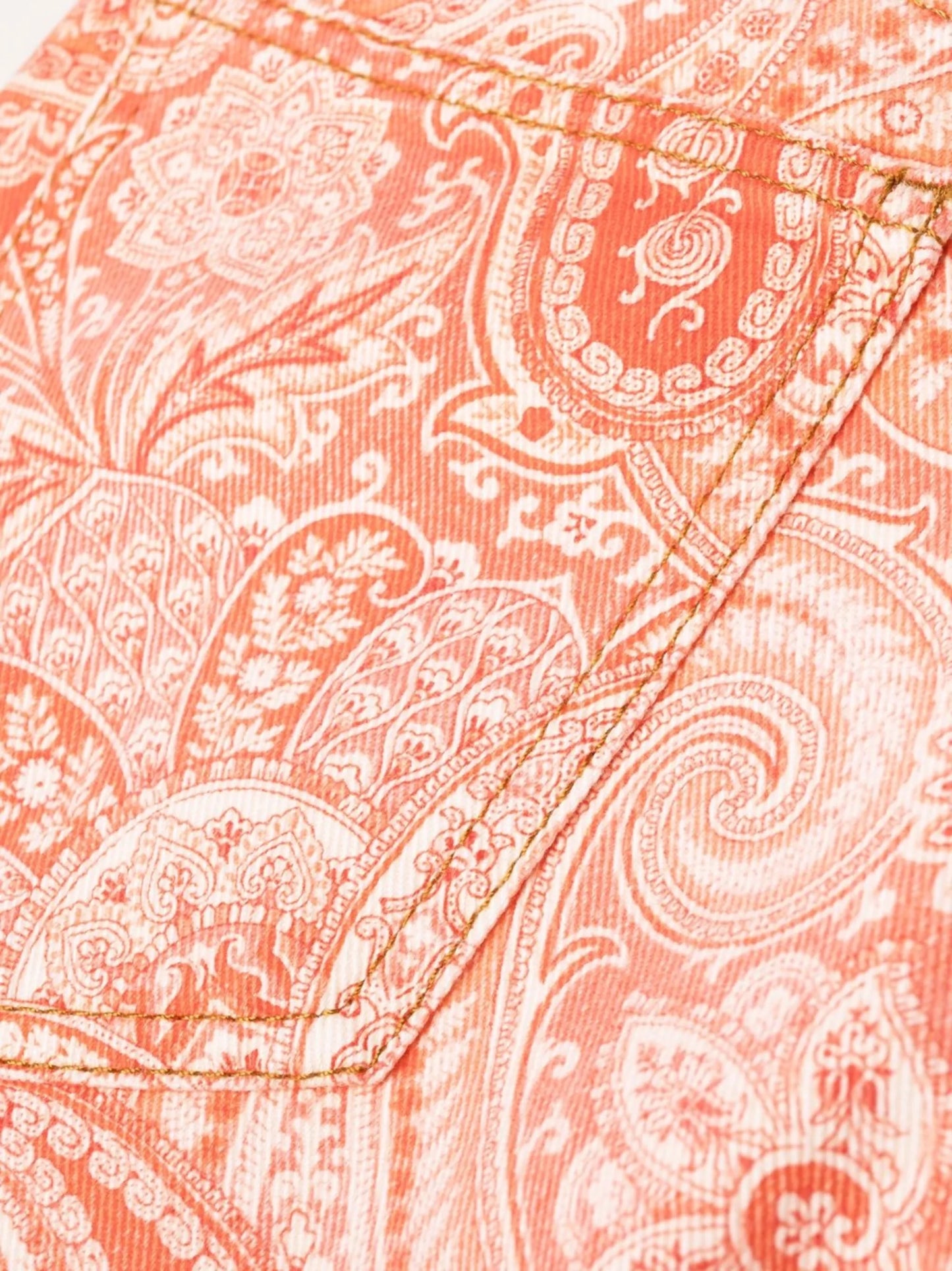 paisley-print straight-leg trousers
