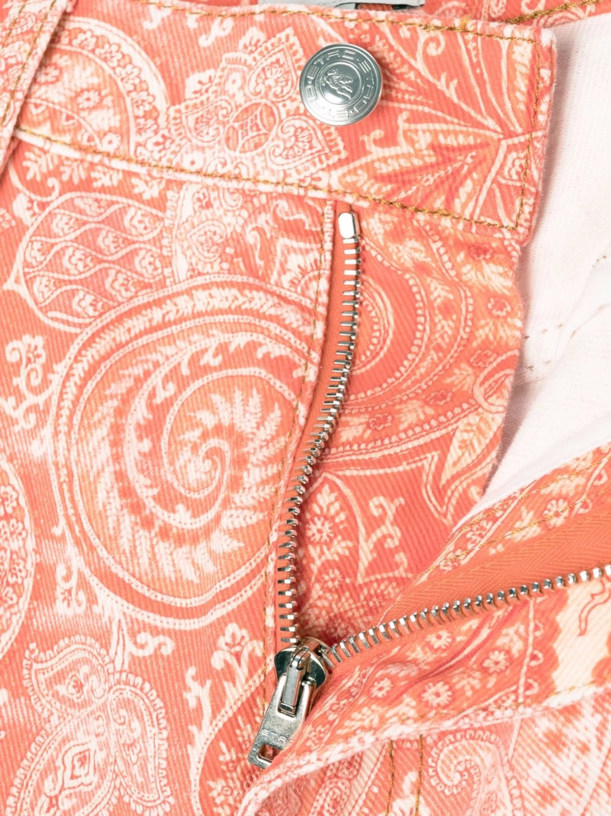 paisley-print straight-leg trousers