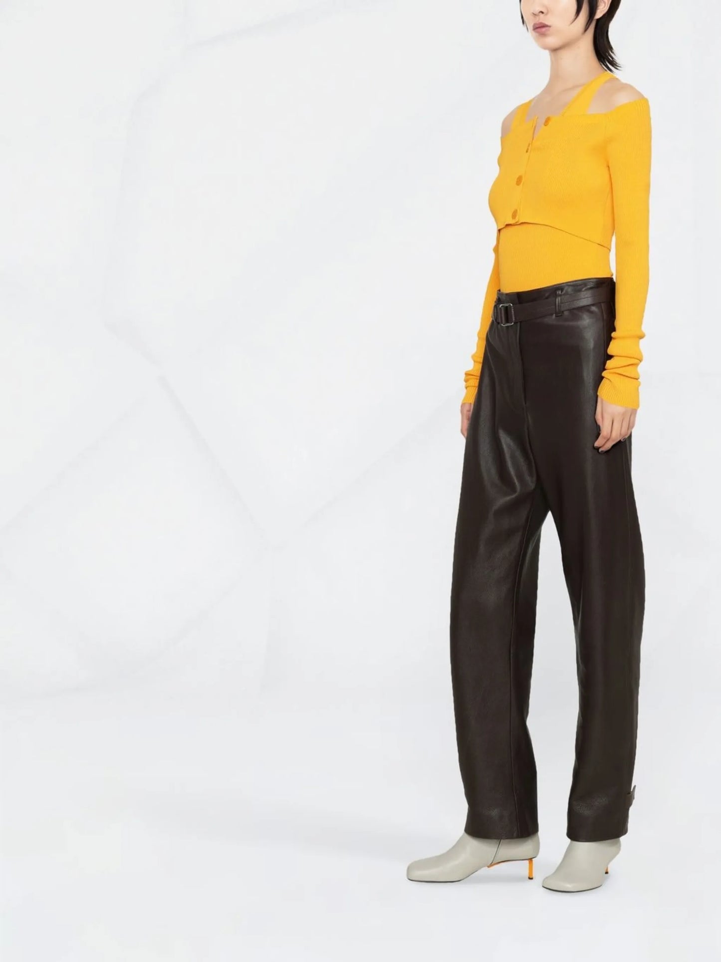 layered cold-shoulder jumper