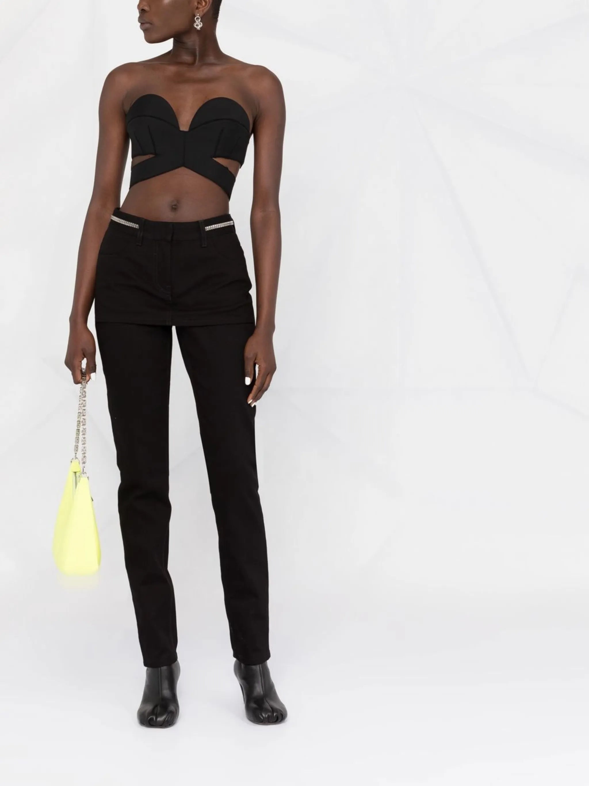 cut-out bustier top