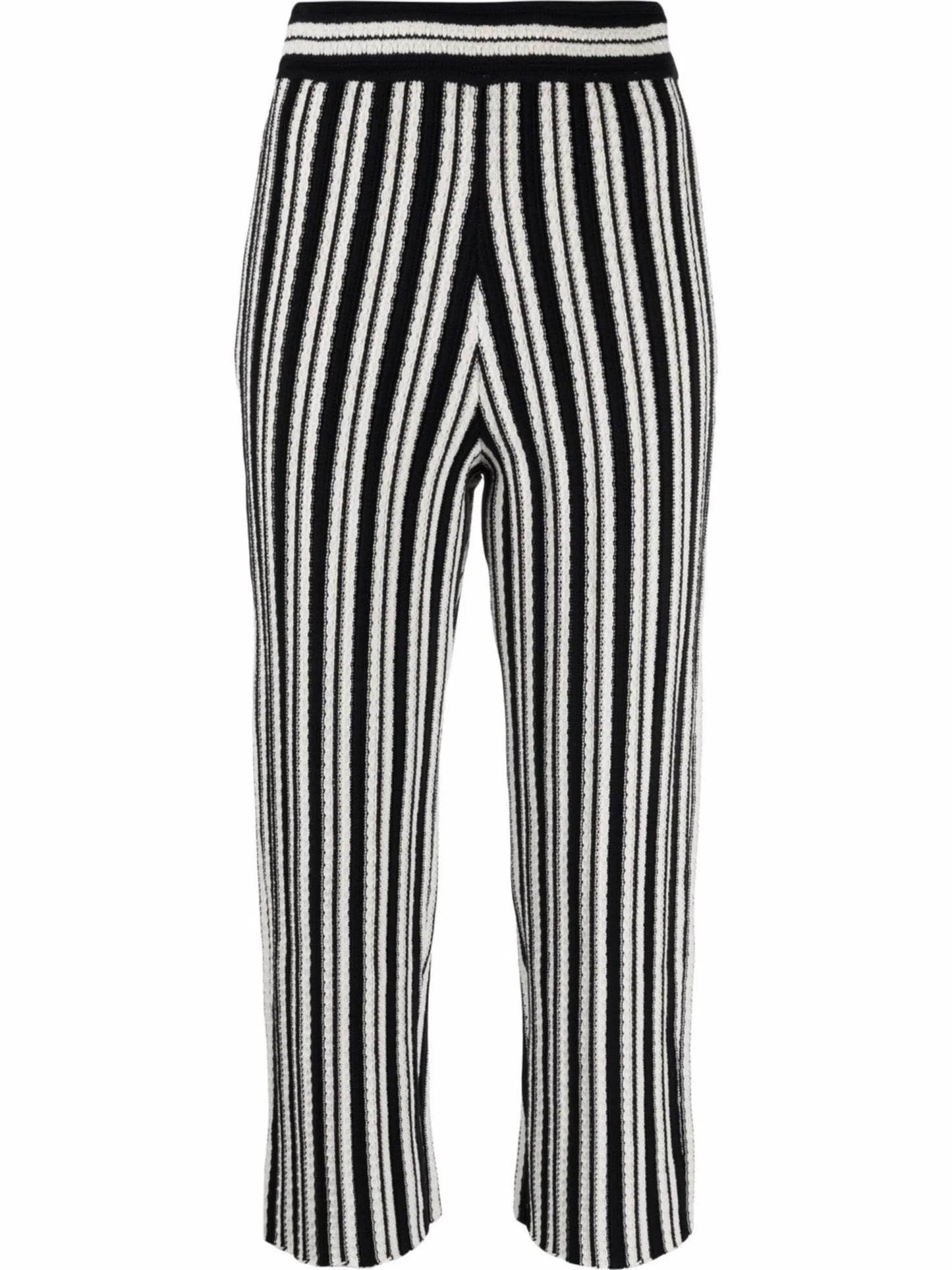 striped cropped trousers