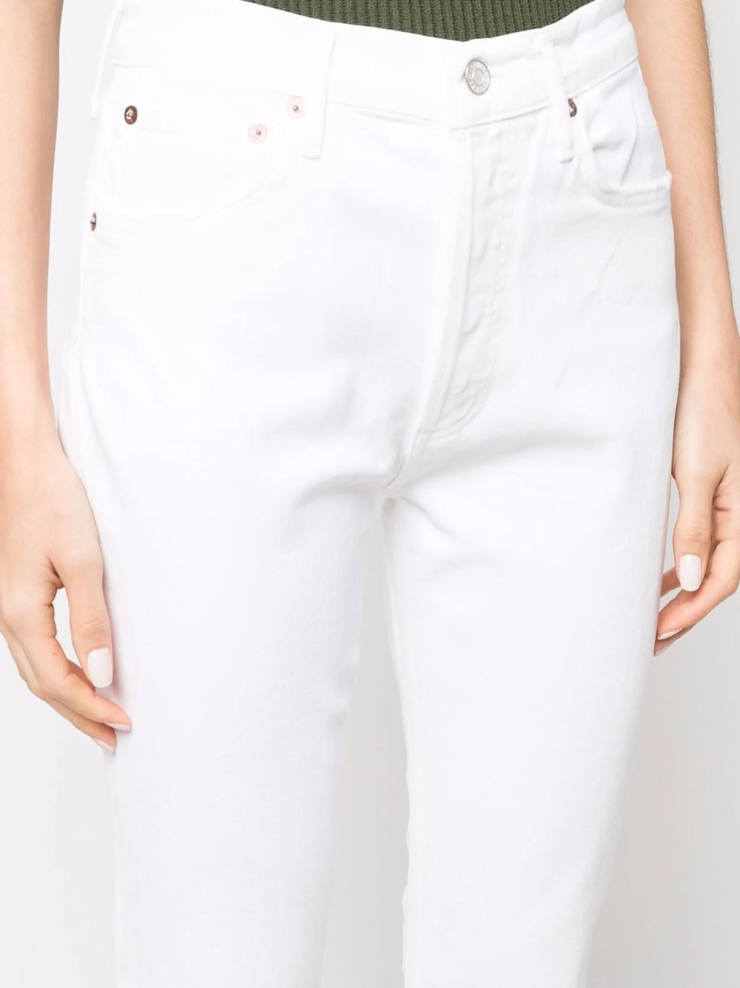high-waist cropped jeans