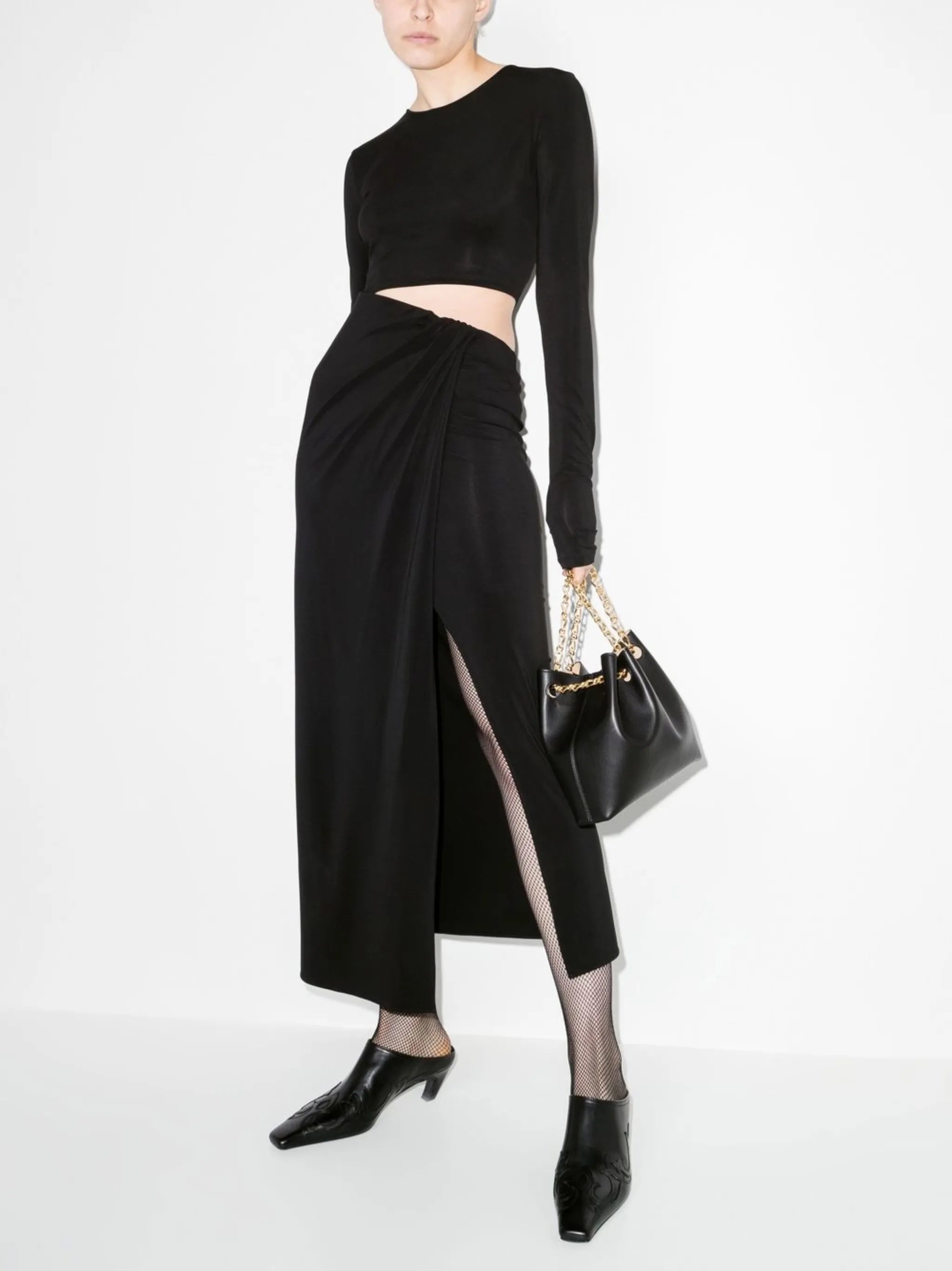 Gia gathered cut-out dress