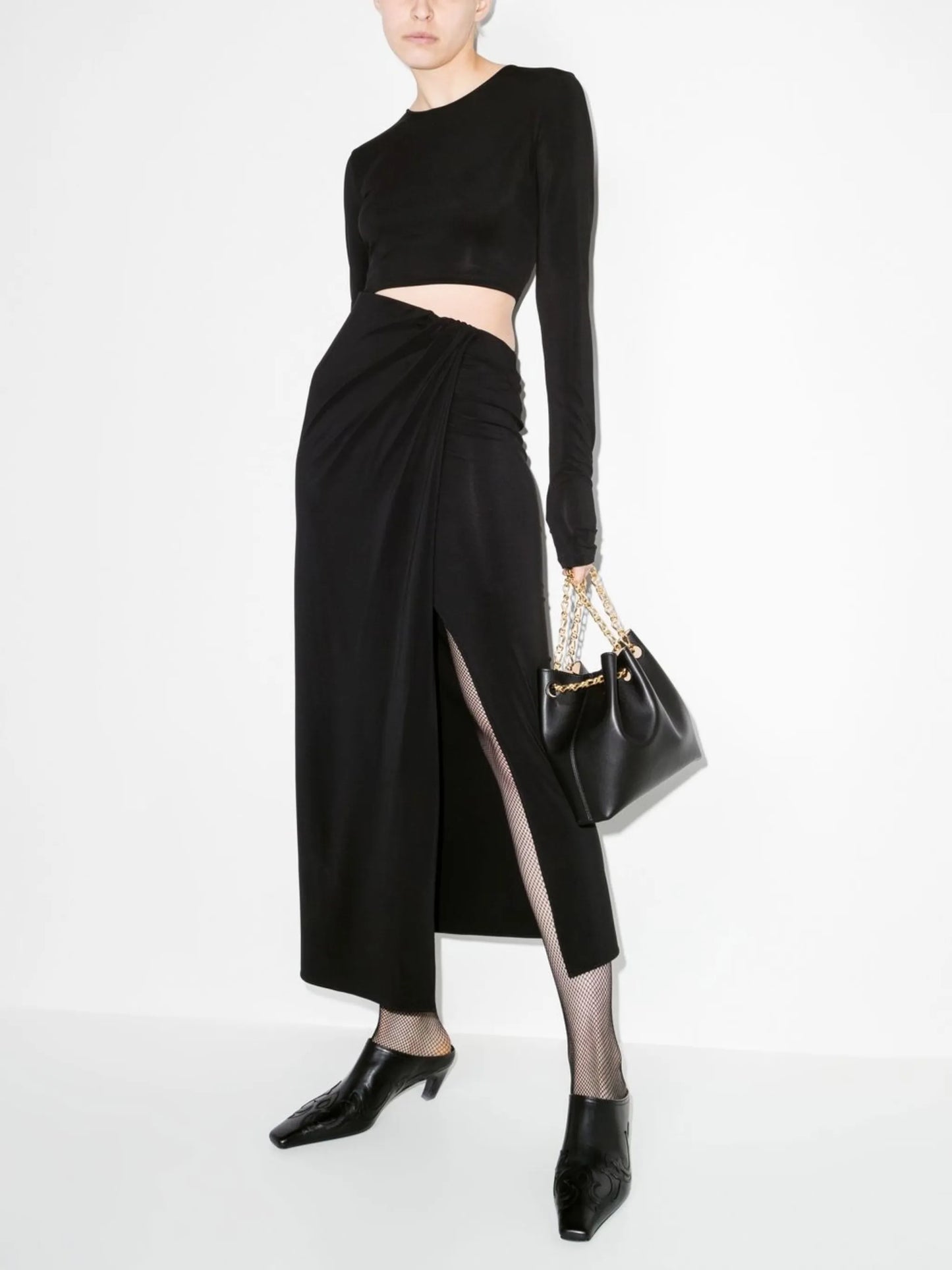 Gia gathered cut-out dress