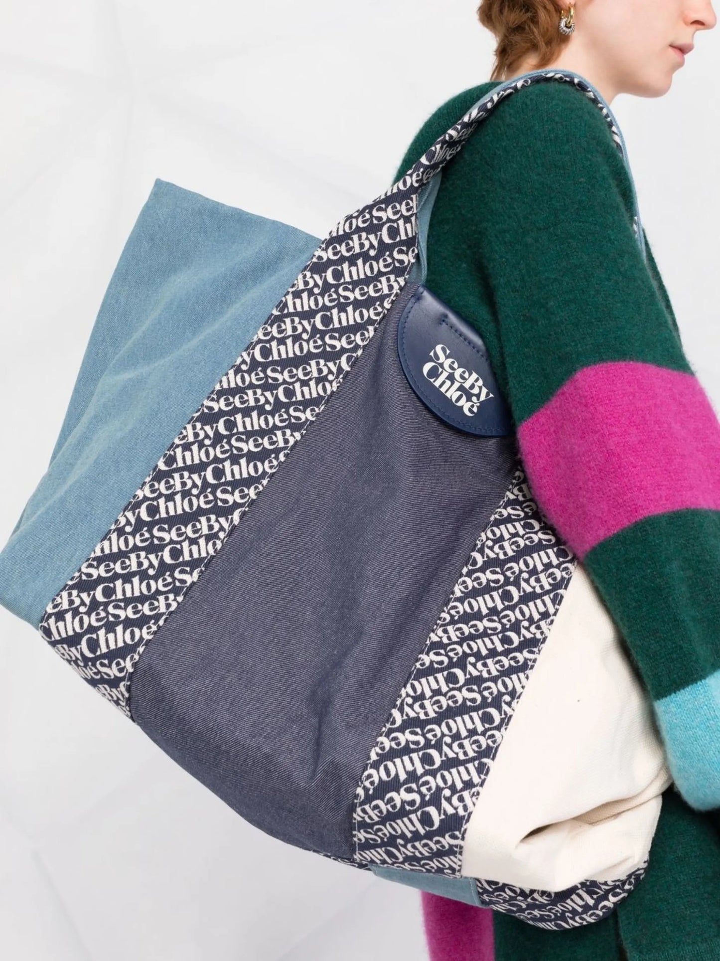 logo print tote bag