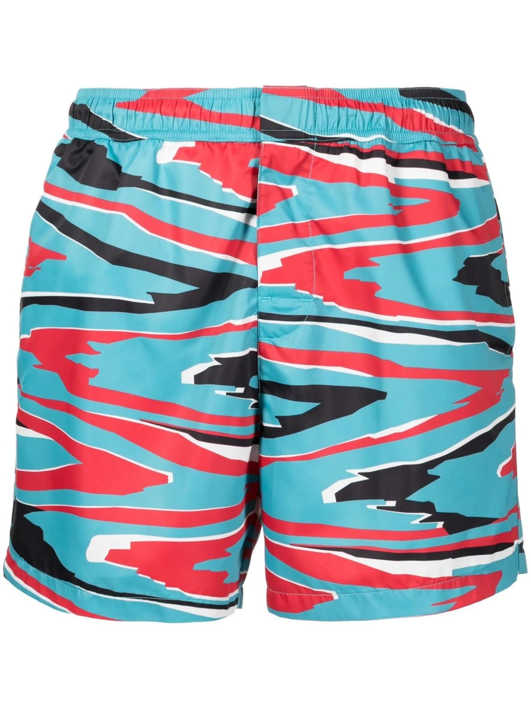 wave-print swim shorts