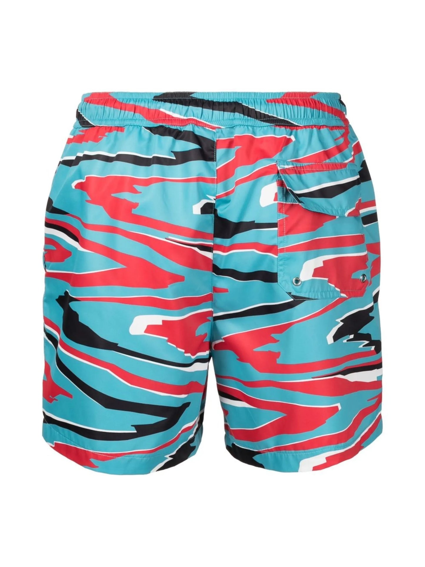 wave-print swim shorts
