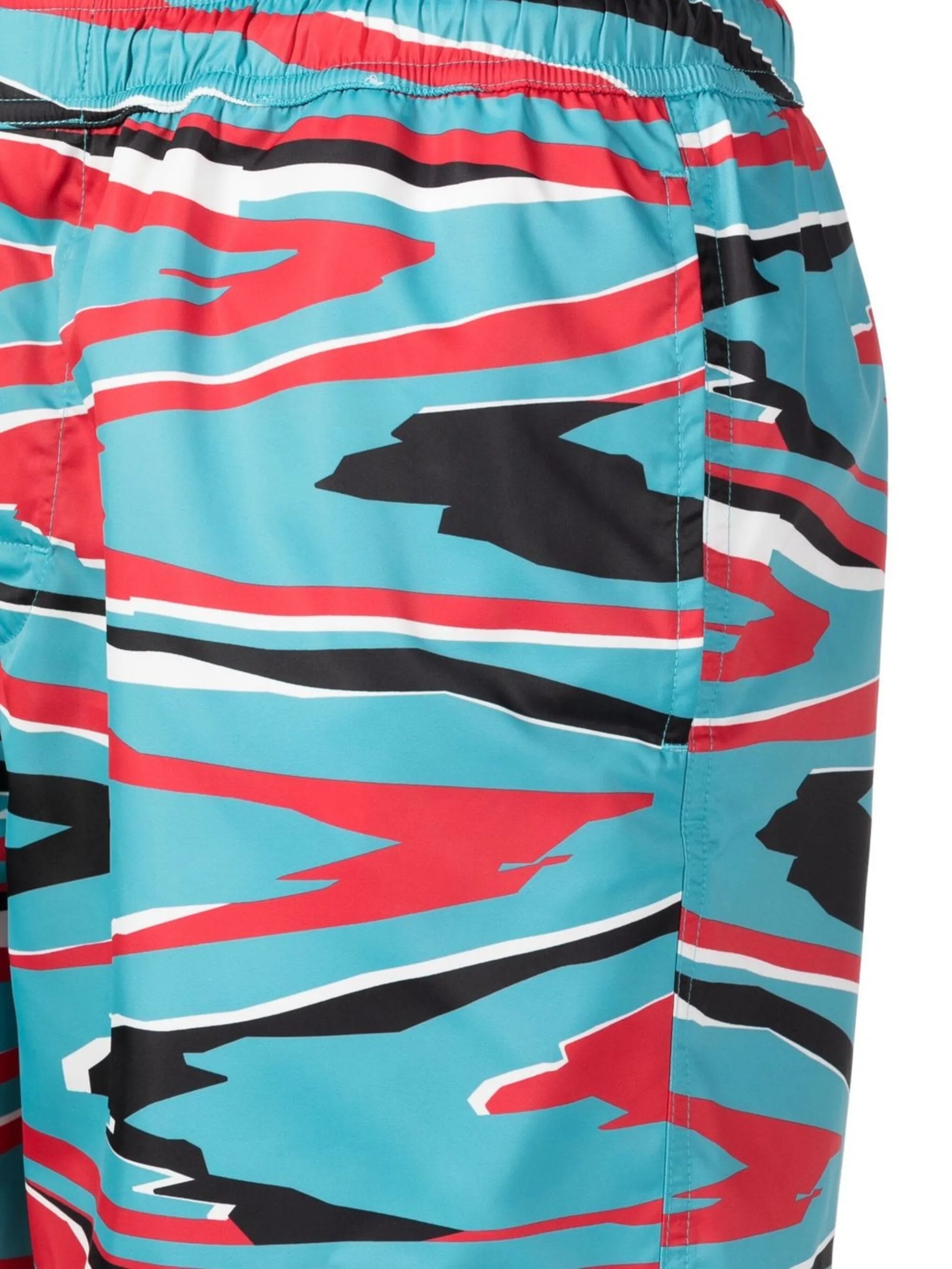 wave-print swim shorts