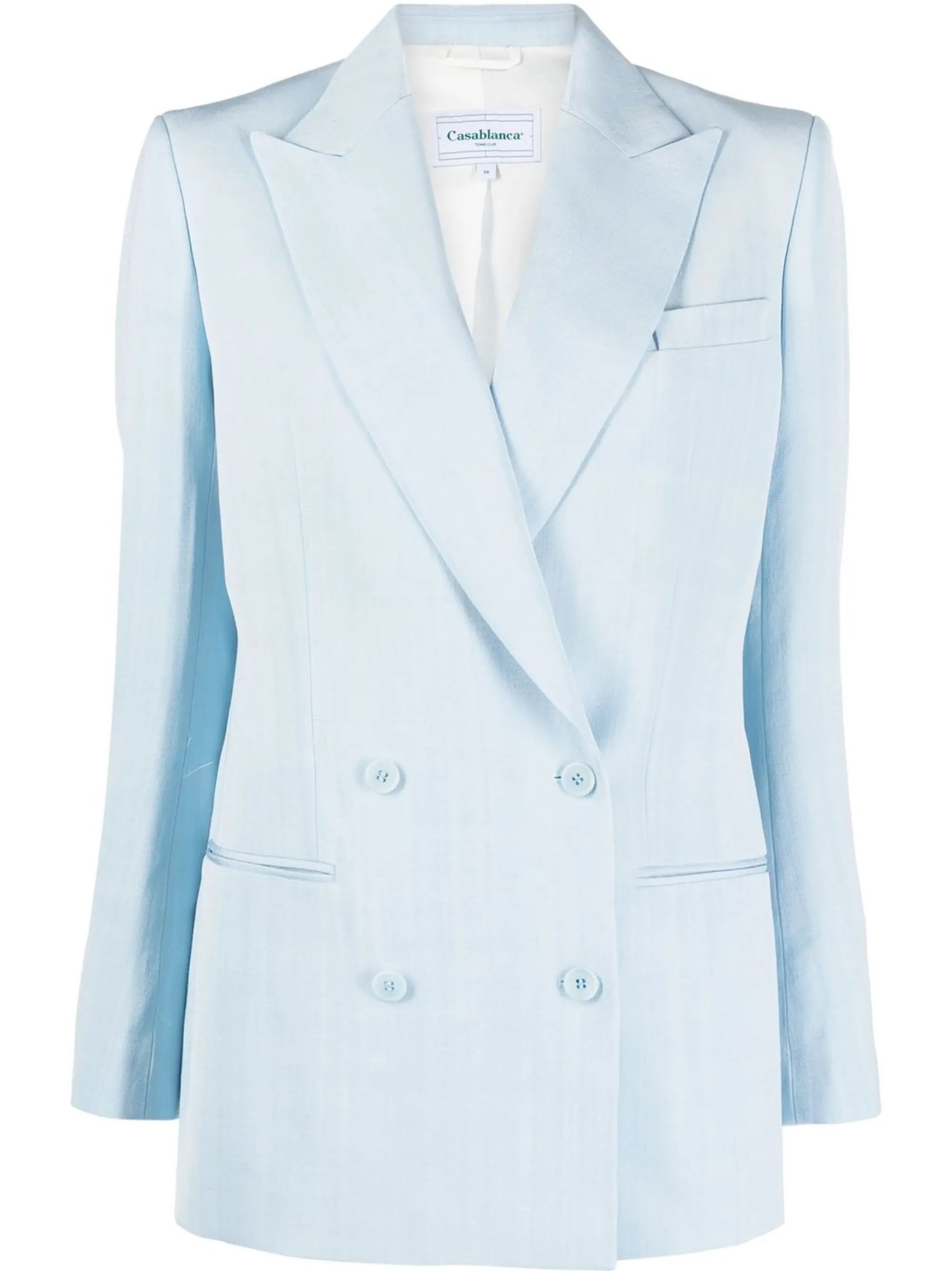 peak lapels double-breasted blazer