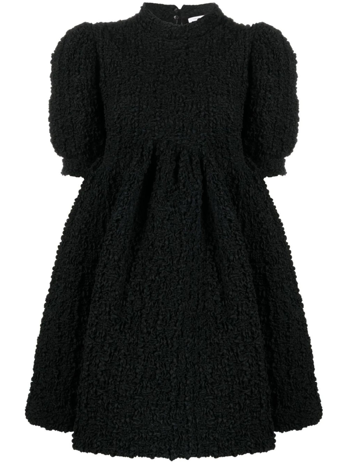 Uma puff-sleeves smocked mini dress