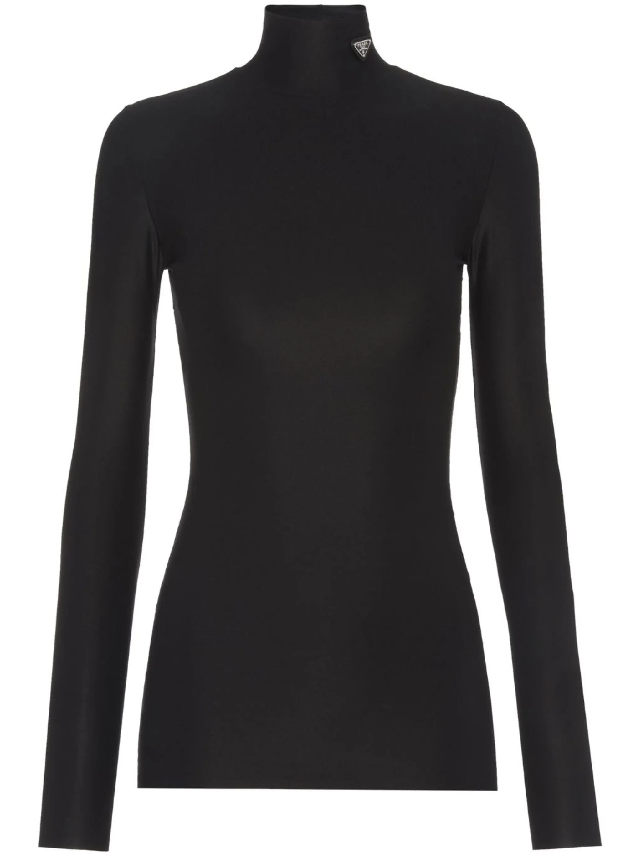 triangle-logo roll-neck top