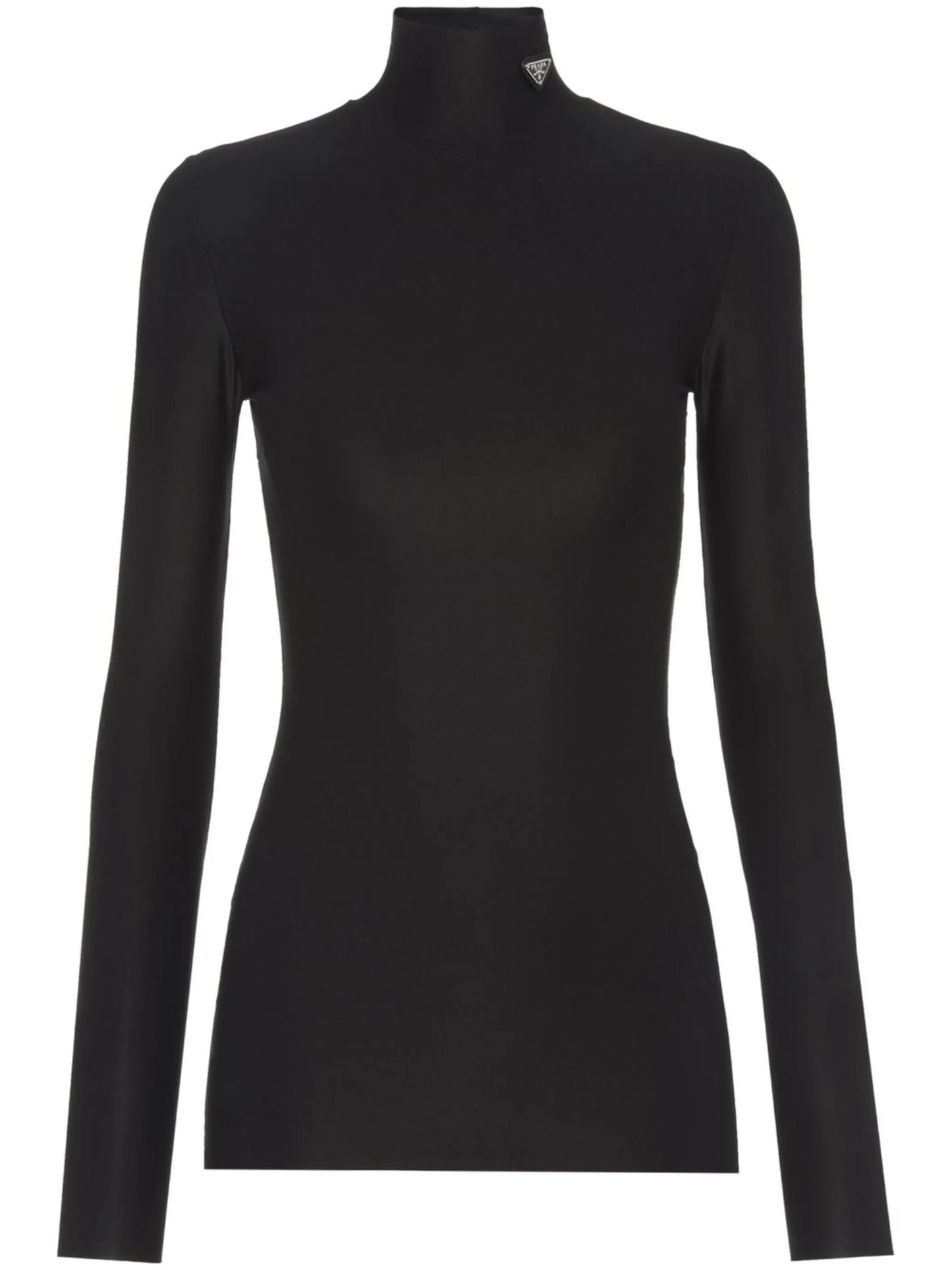 triangle-logo roll-neck top