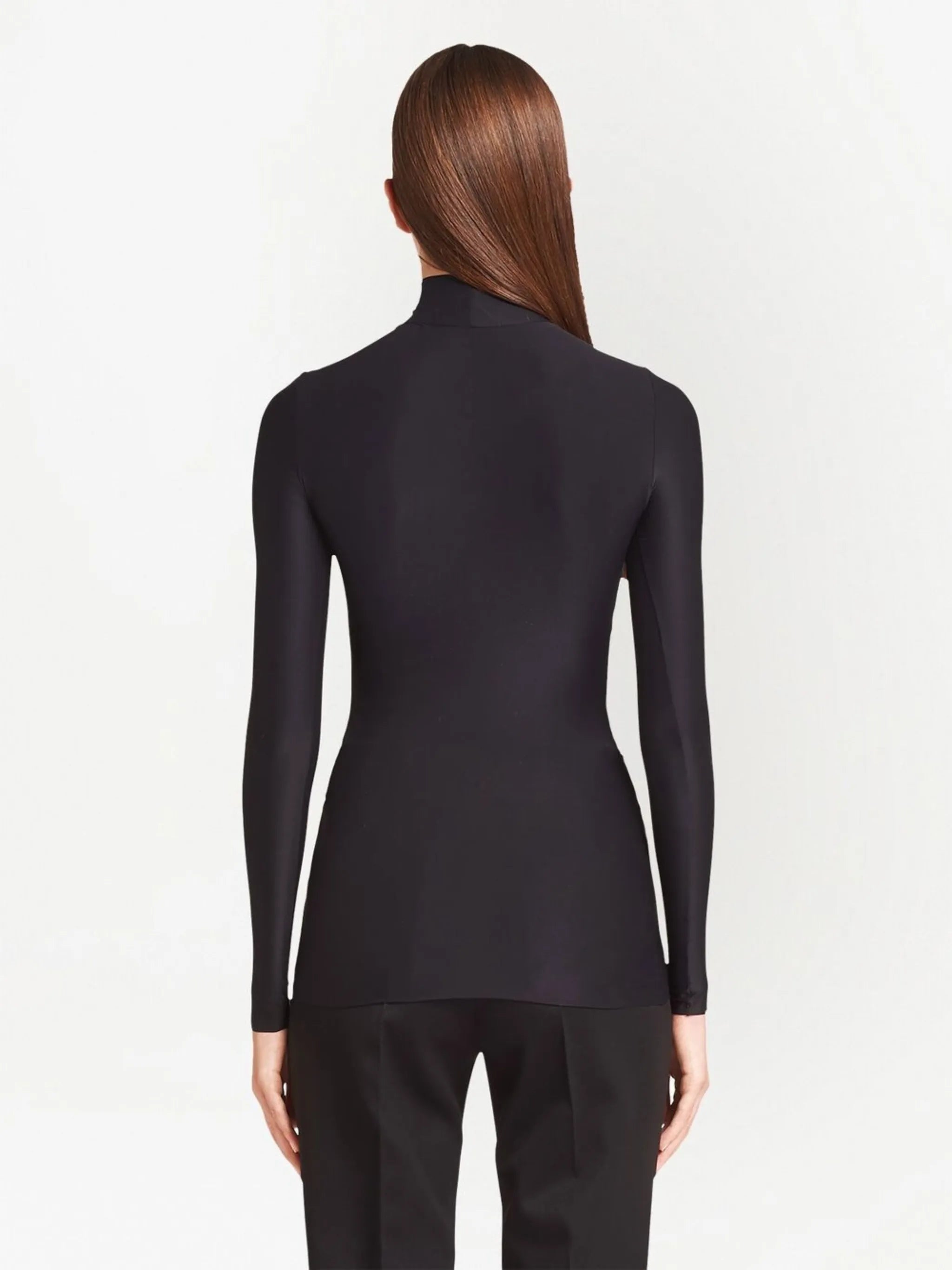 triangle-logo roll-neck top