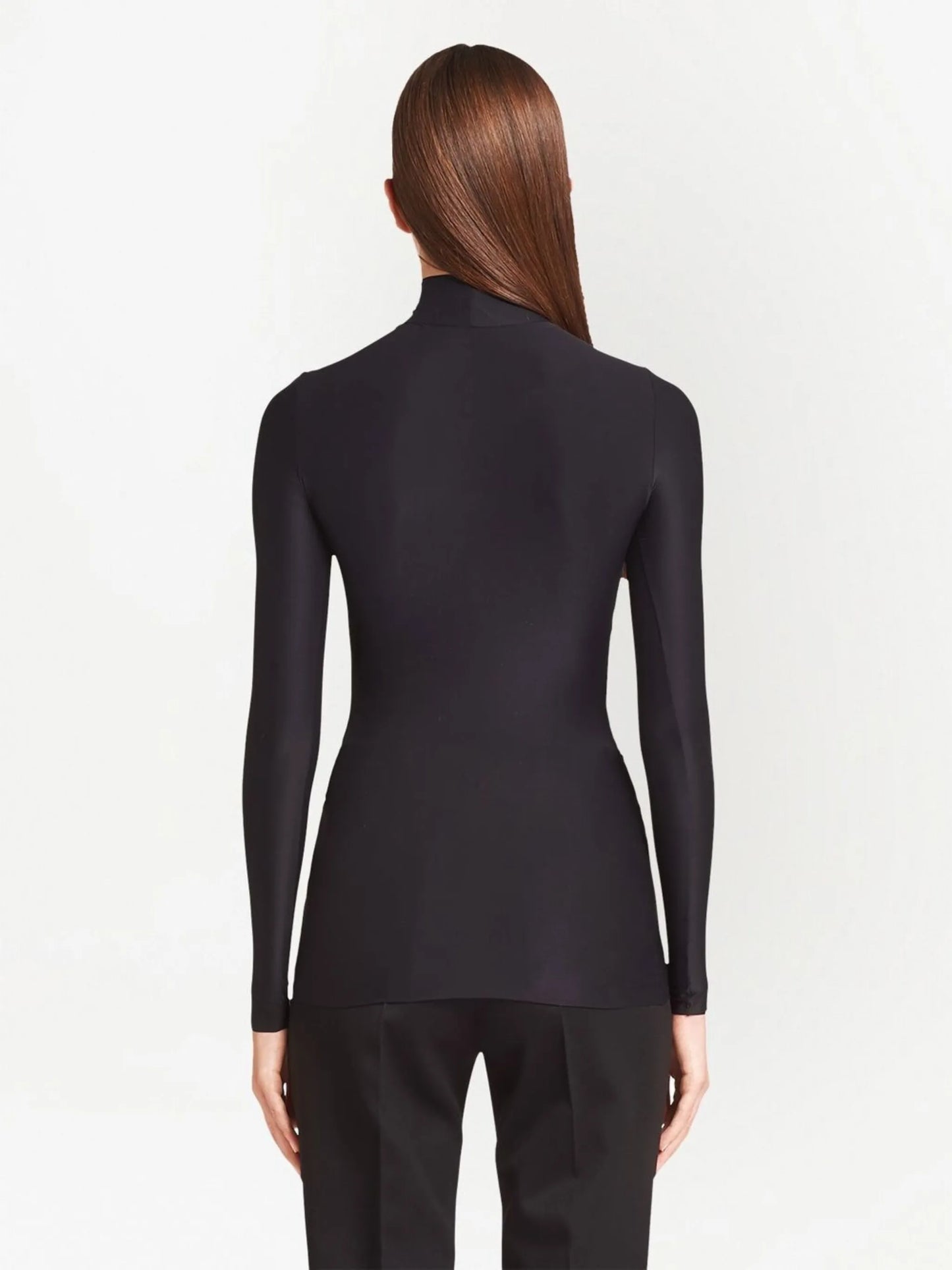 triangle-logo roll-neck top