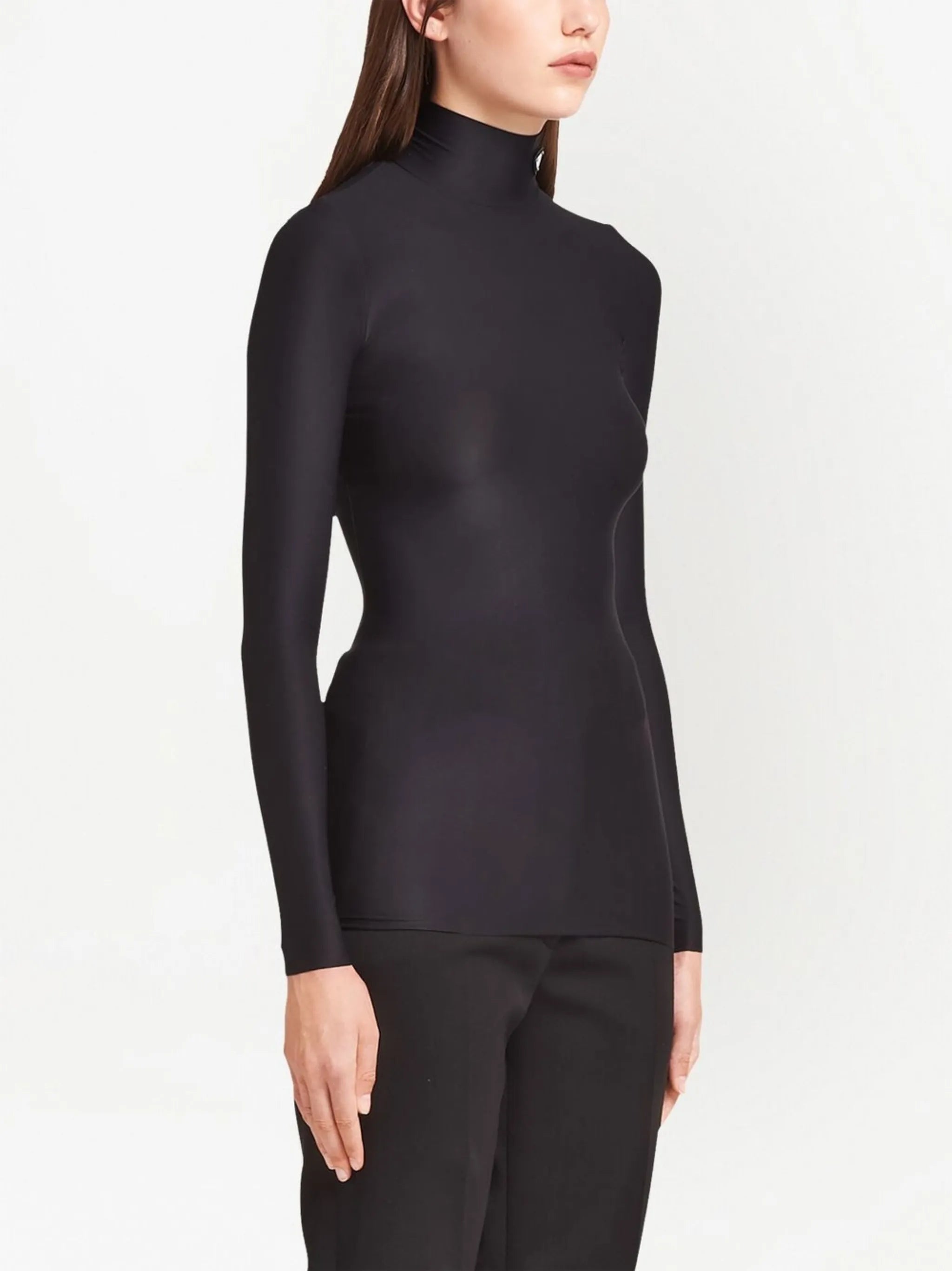 triangle-logo roll-neck top