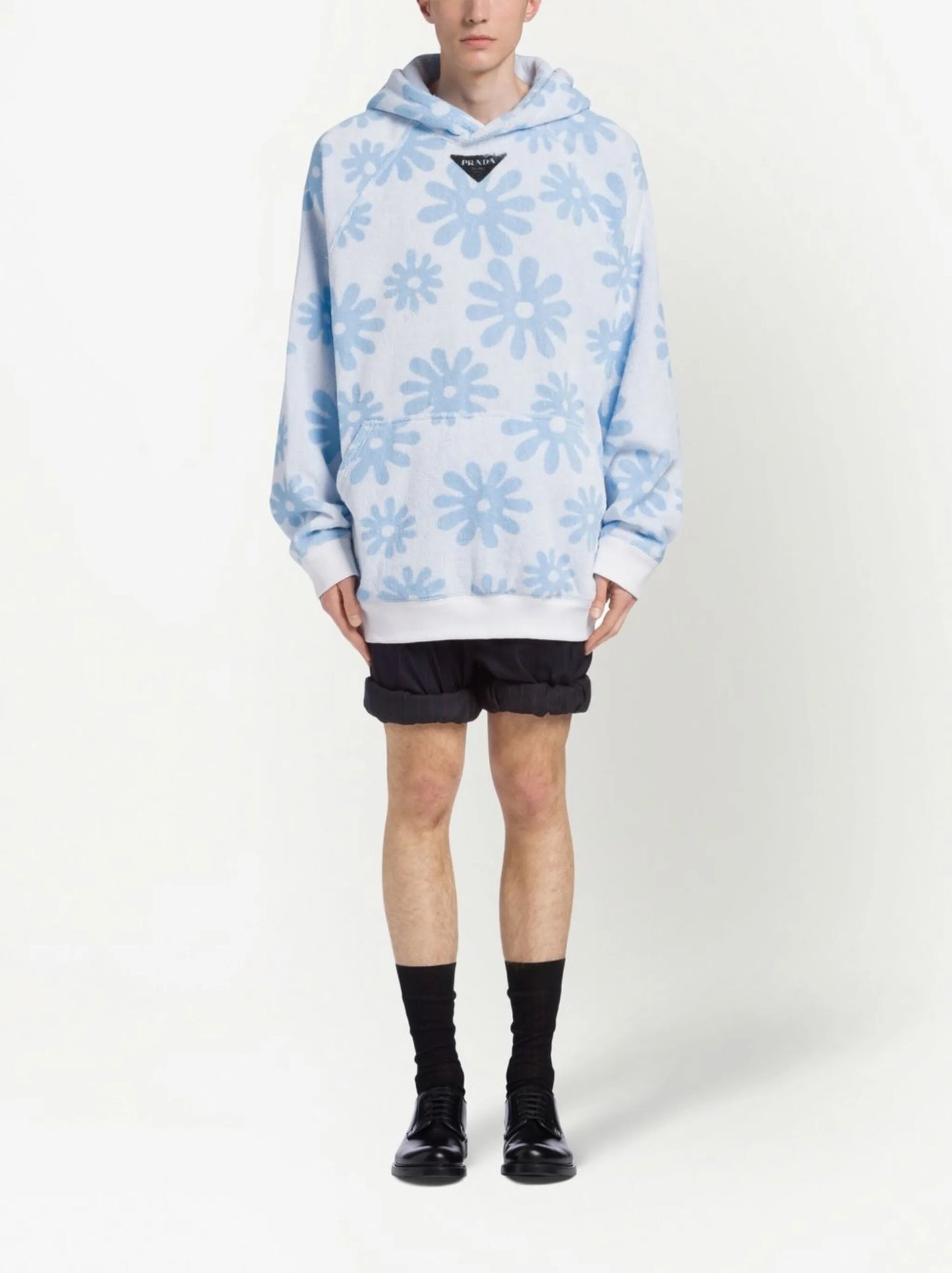 jacquard terrycloth hoodie