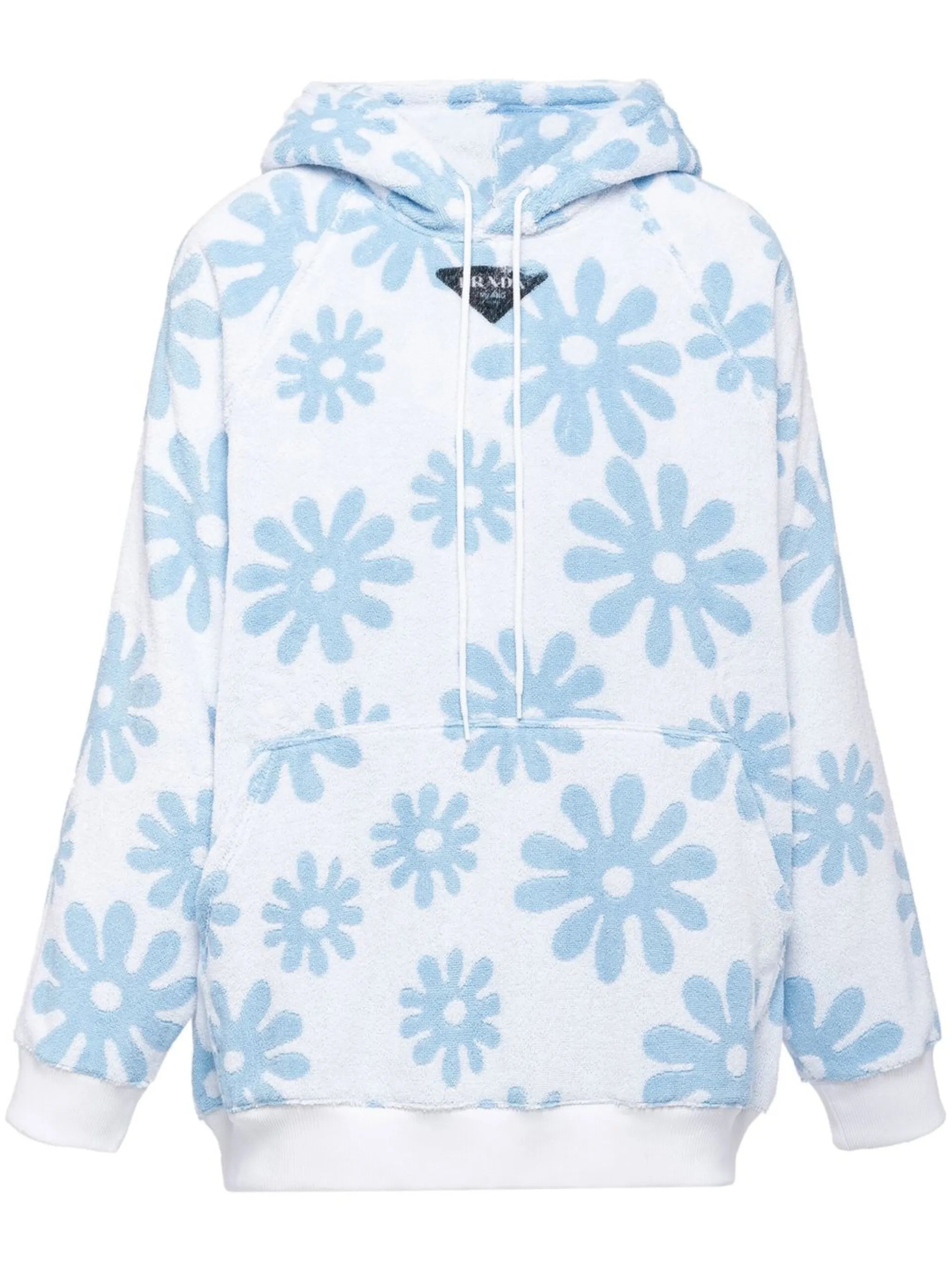 jacquard terrycloth hoodie