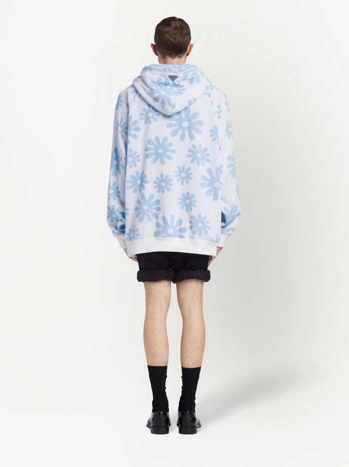 jacquard terrycloth hoodie