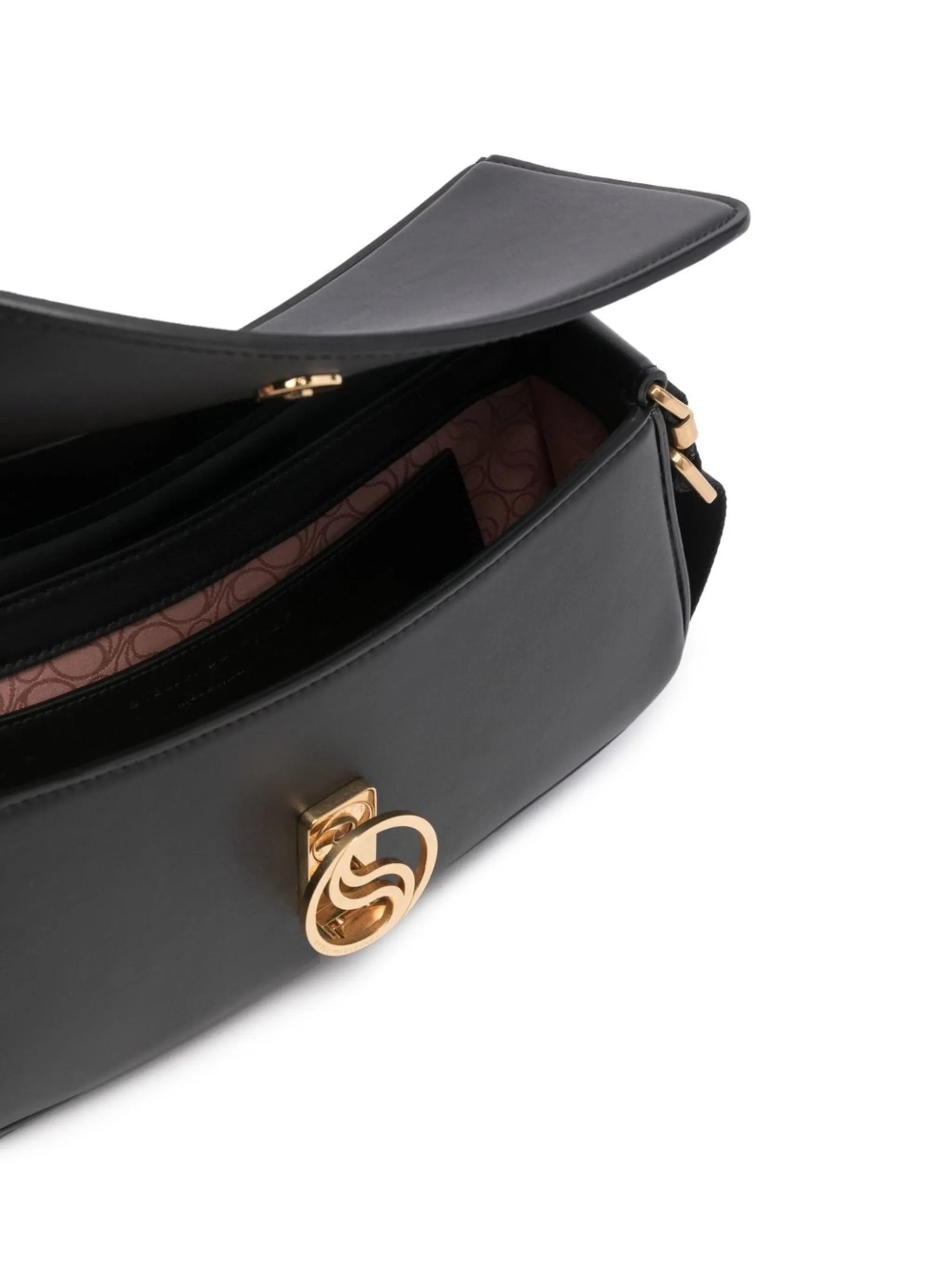 logo clasp flap shoulder bag