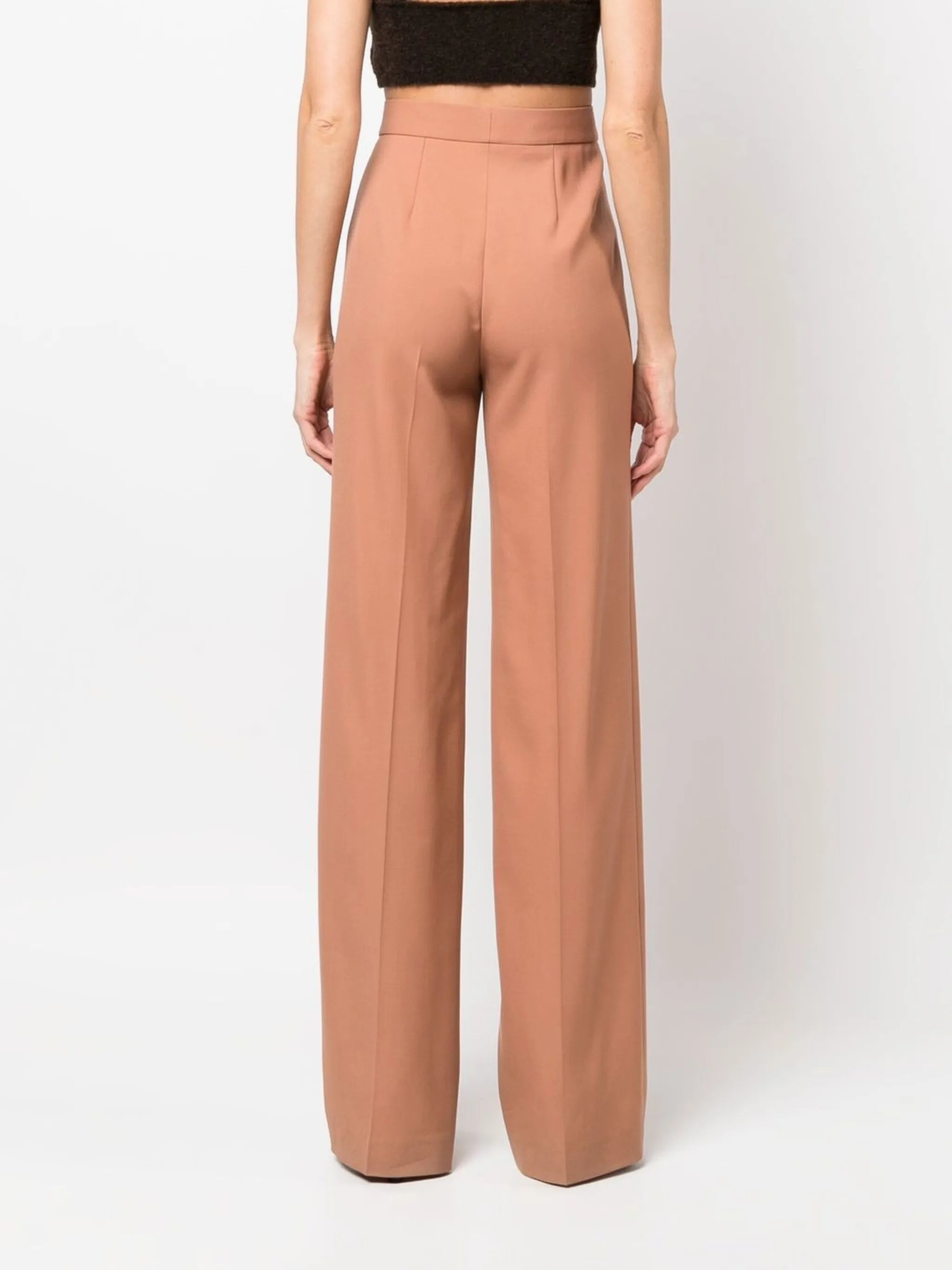 straight-leg high-waist tailored trousers