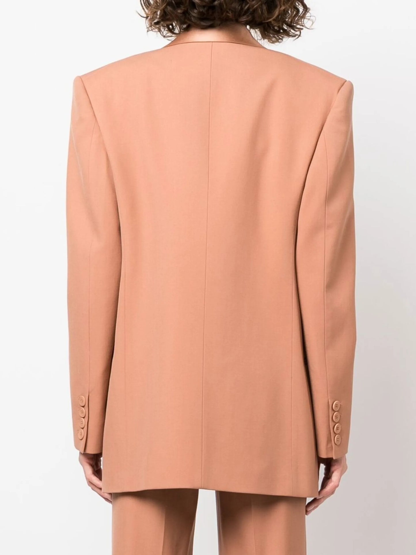 satin-lapel single-breasted blazer