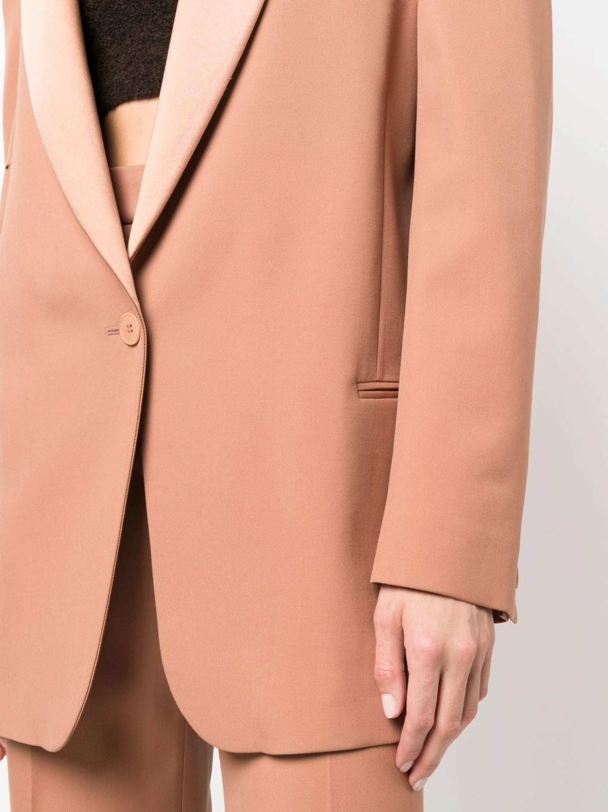 satin-lapel single-breasted blazer