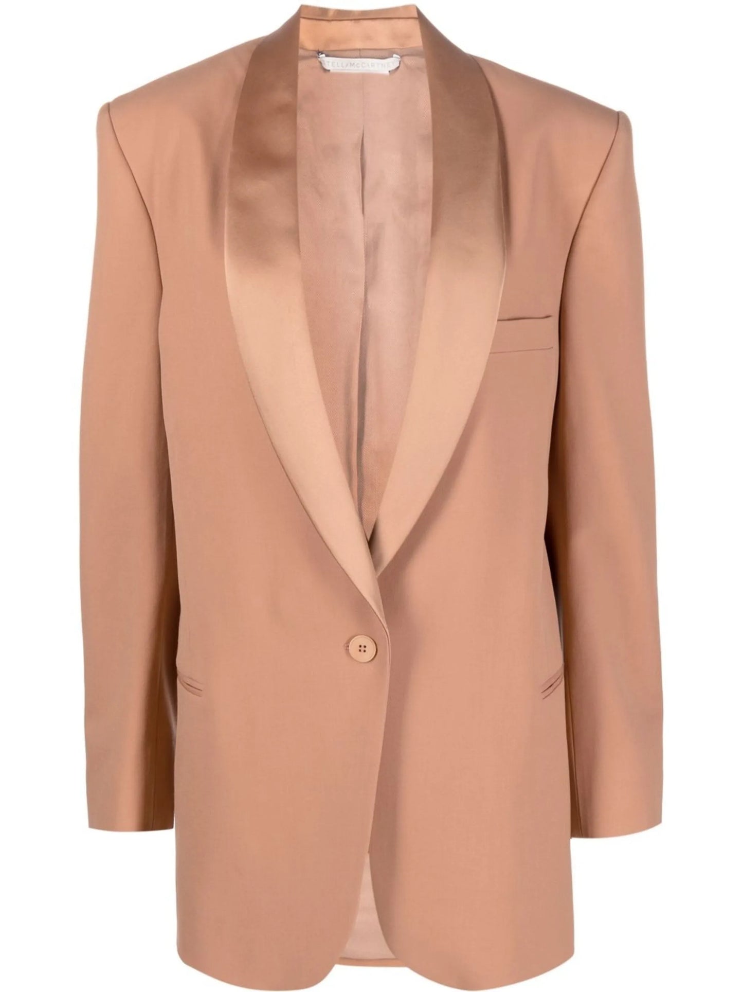 satin-lapel single-breasted blazer