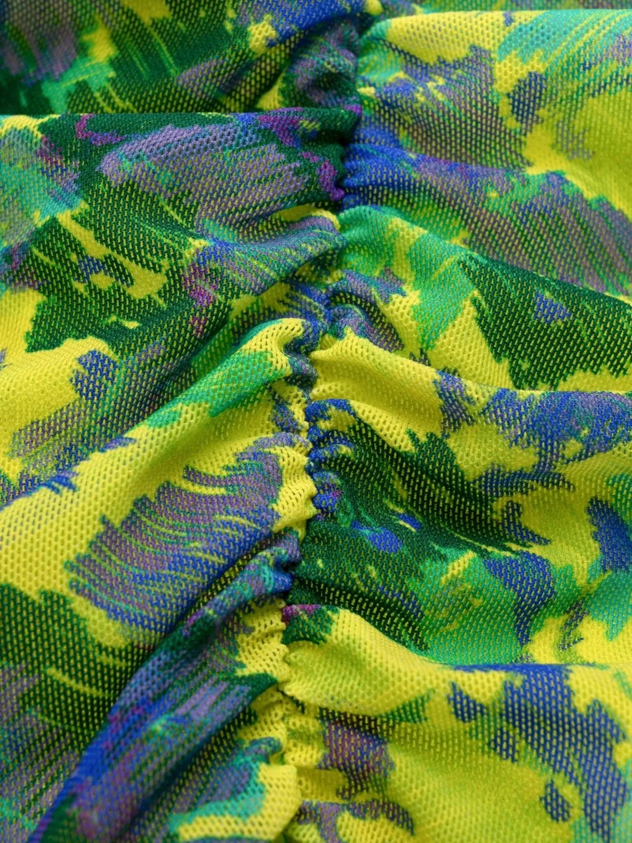 Sulphur Spring ruched mesh dress