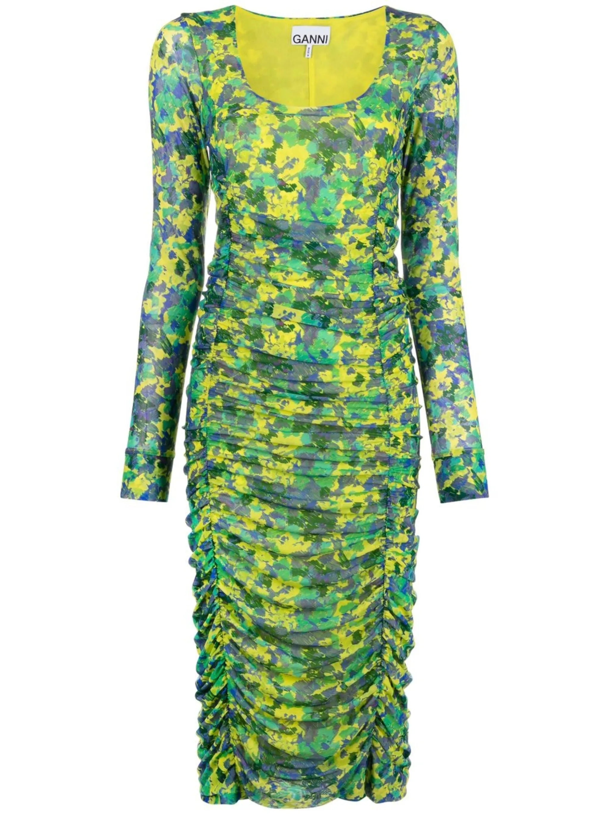 Sulphur Spring ruched mesh dress
