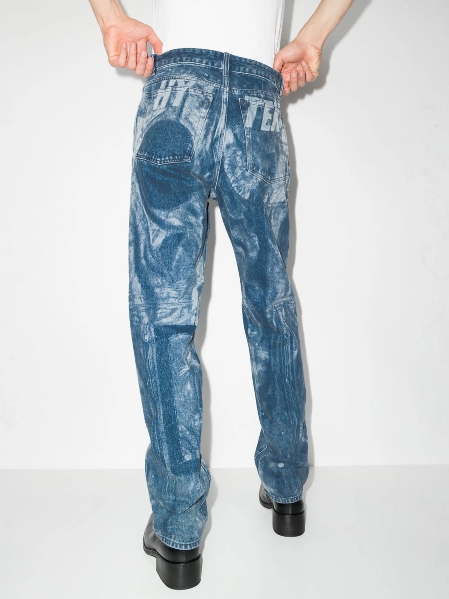 1955 laser-print straight-leg jeans