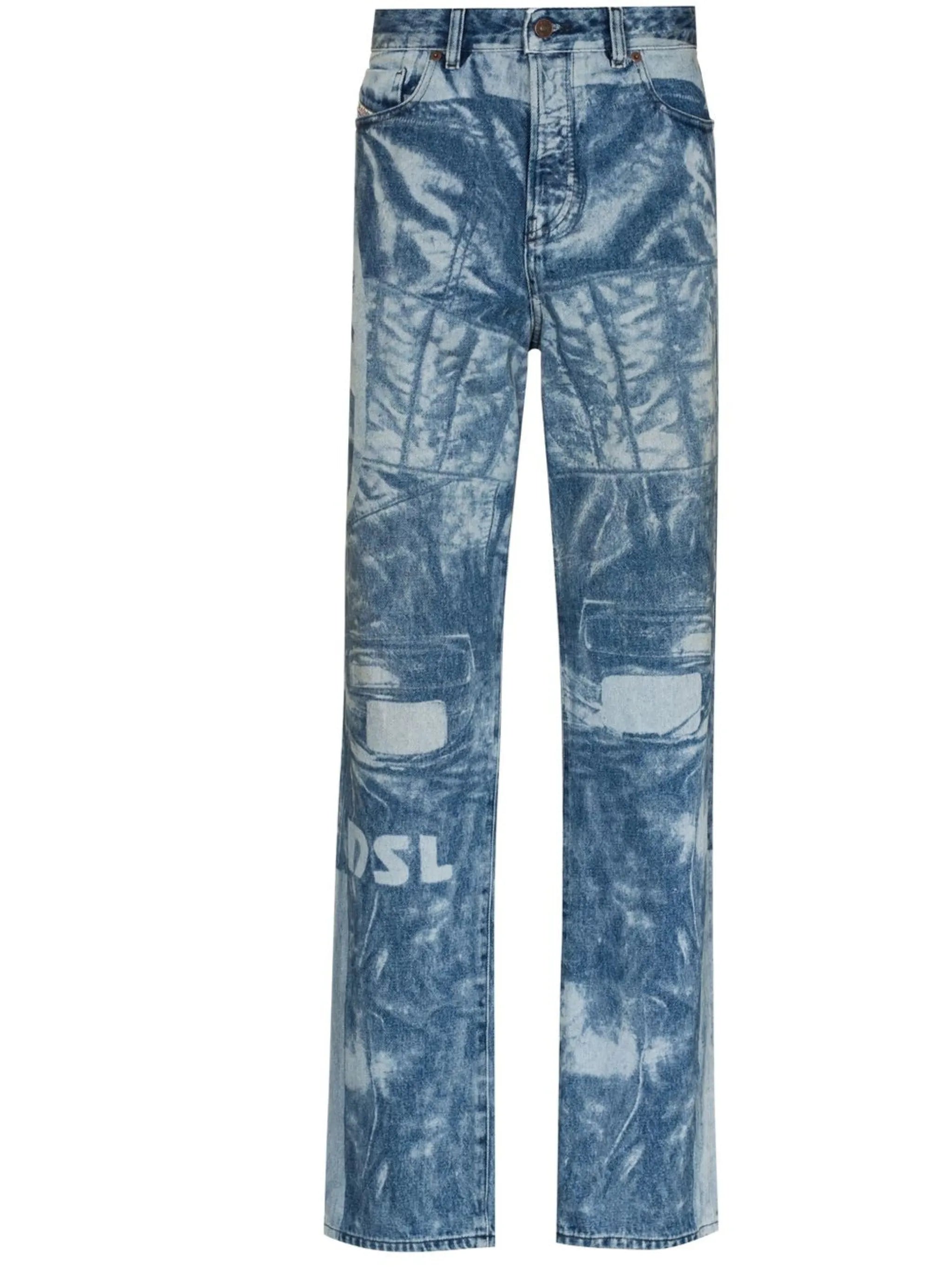 1955 laser-print straight-leg jeans