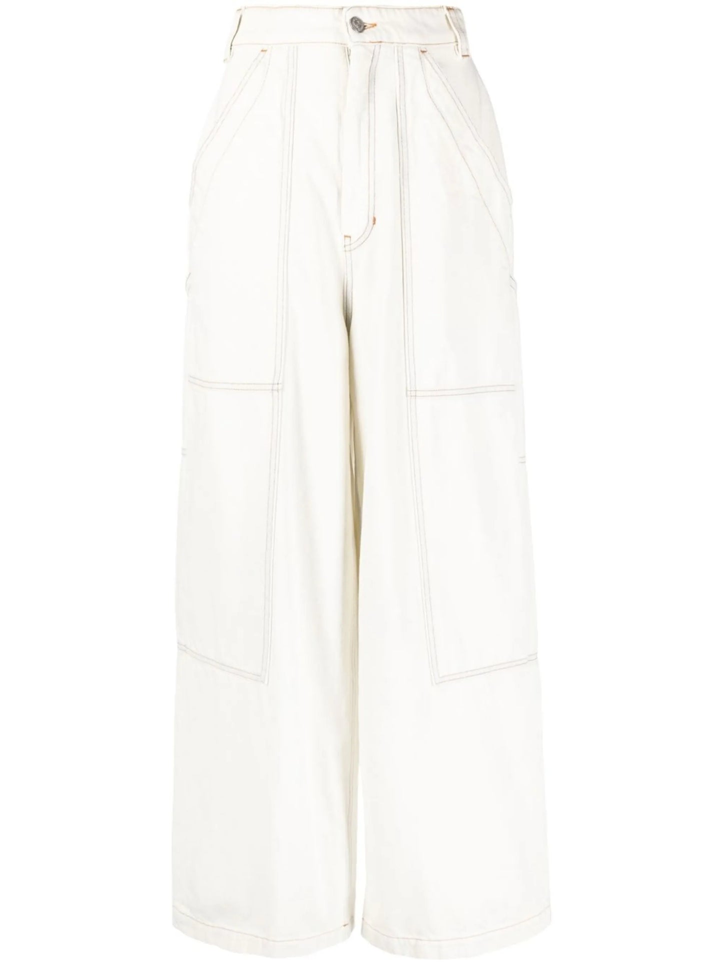 high-waisted wide-leg jeans
