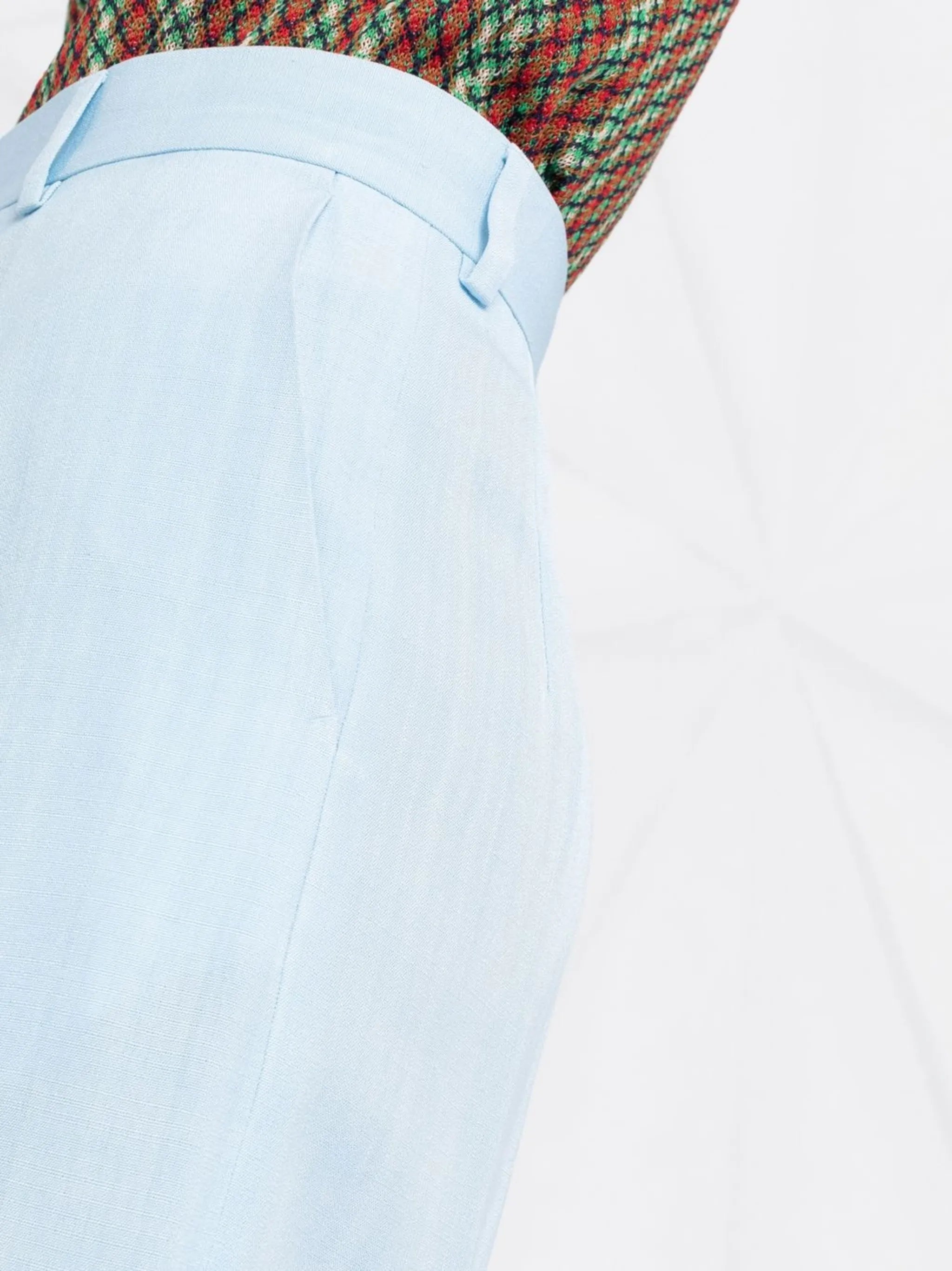 high-waisted wide-leg tailored trousers