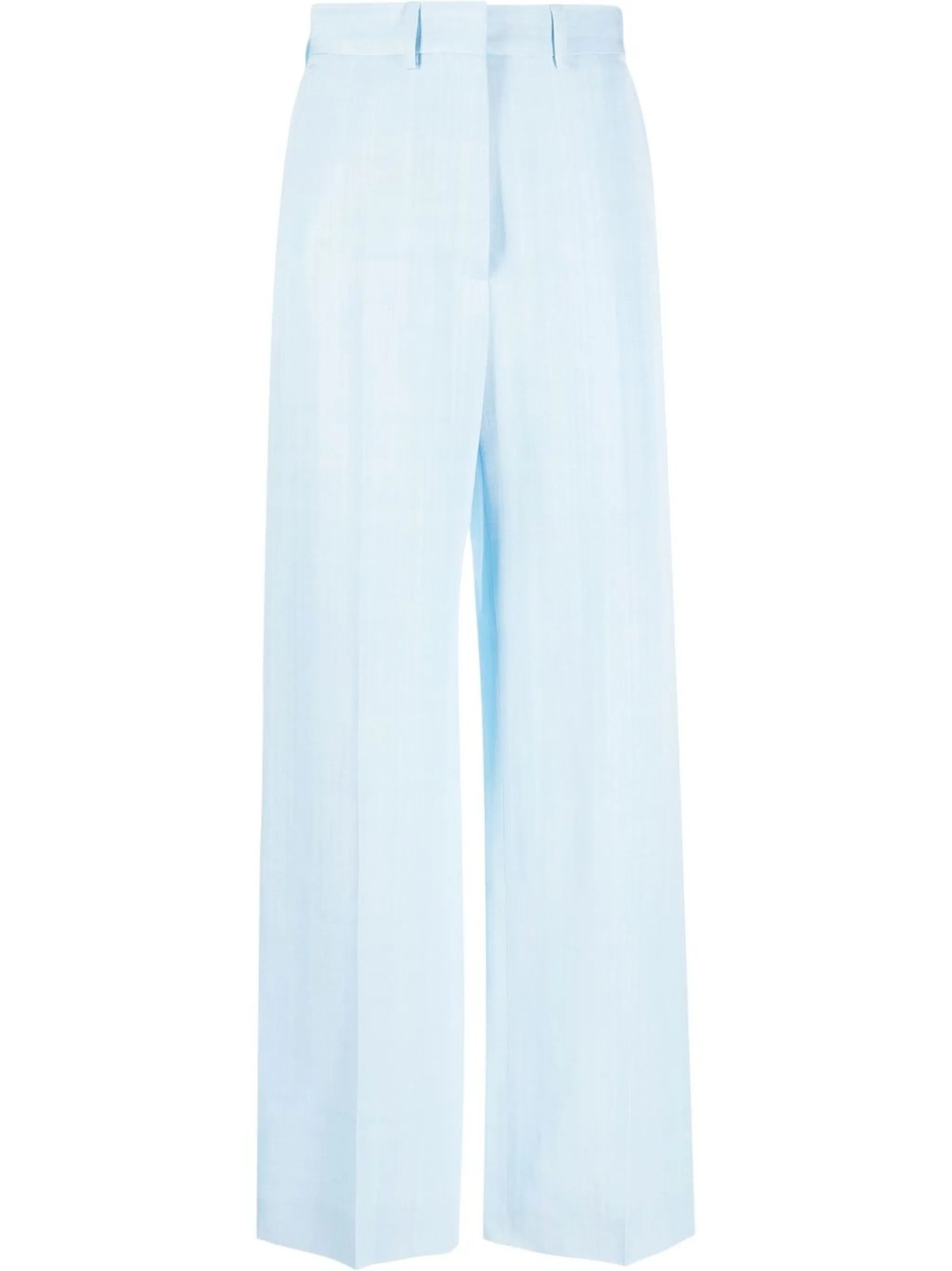 high-waisted wide-leg tailored trousers