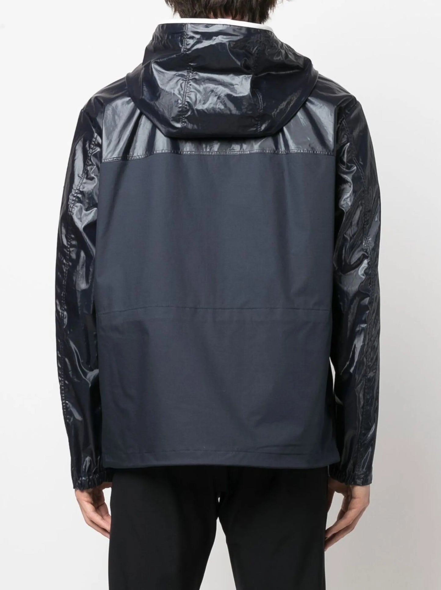 logo print zipped hoodie