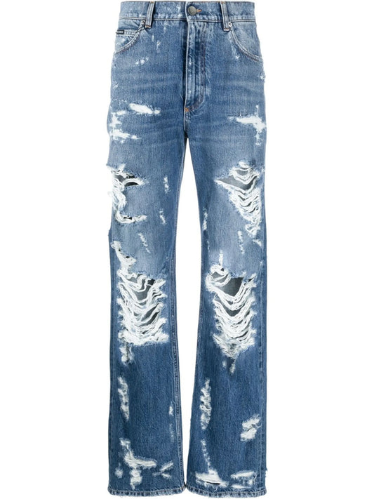 logo-plaque denim jeans