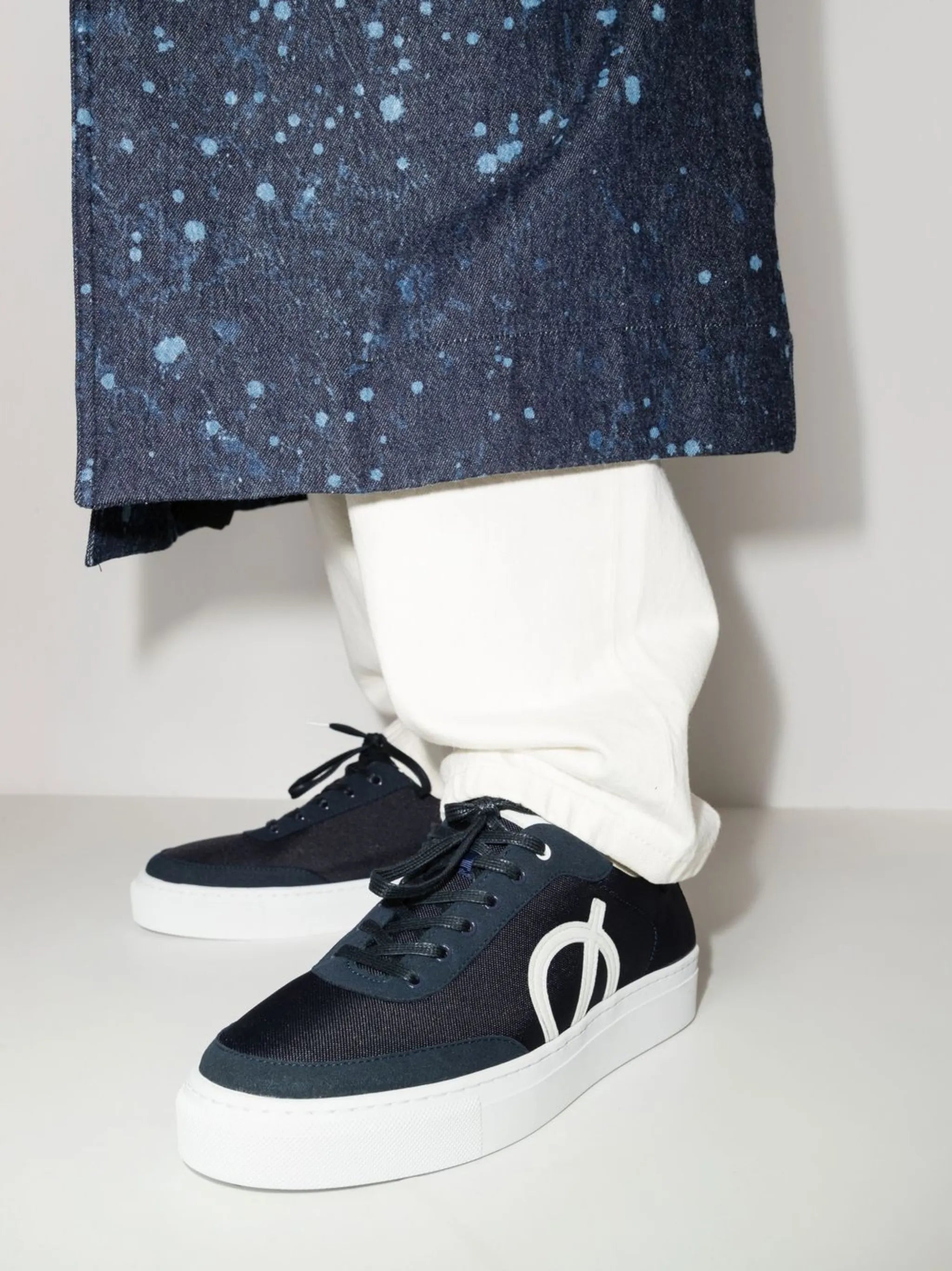 logo-print lace-up trainers
