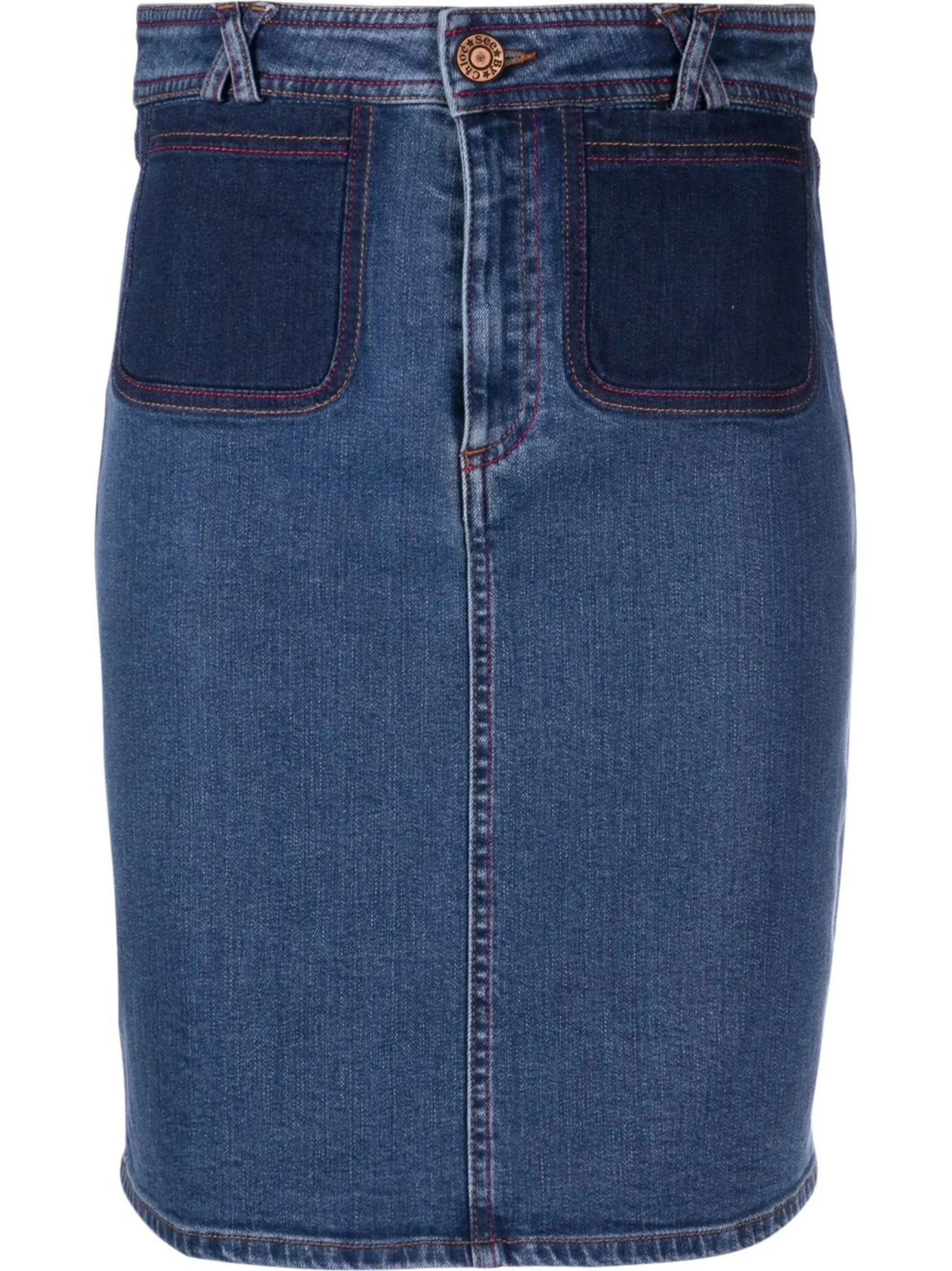 denim pencil skirt