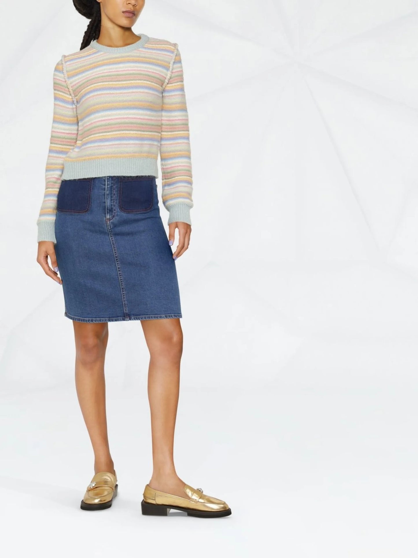 denim pencil skirt