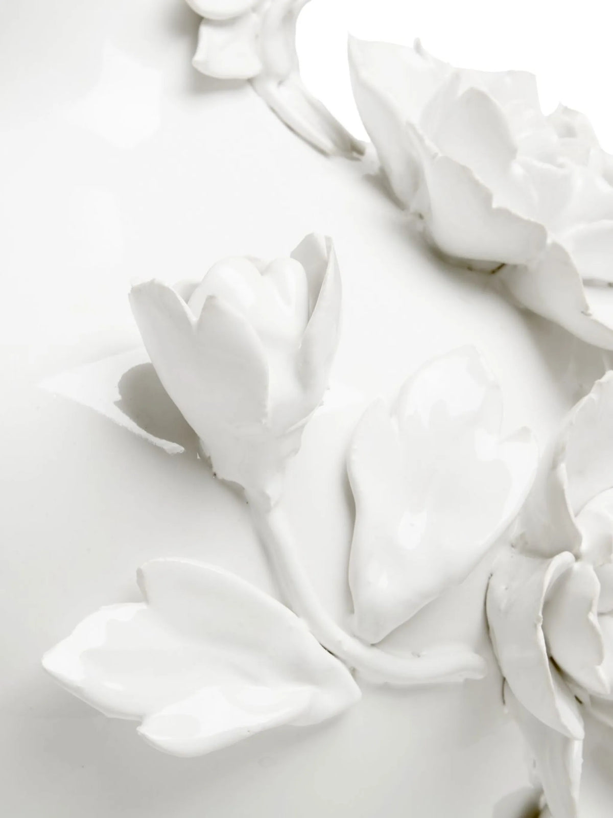 3D porcelain rose vase