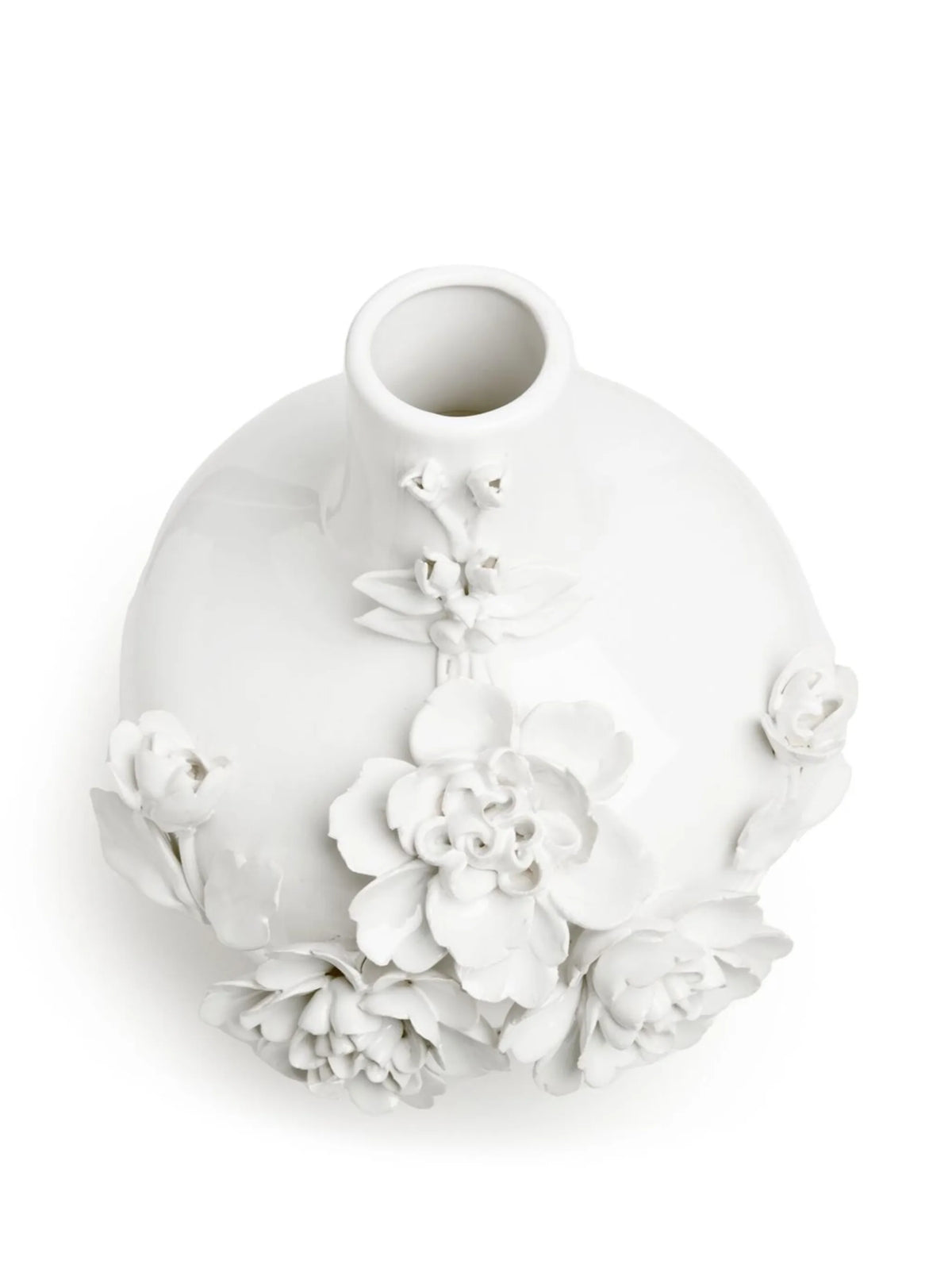 3D porcelain rose vase