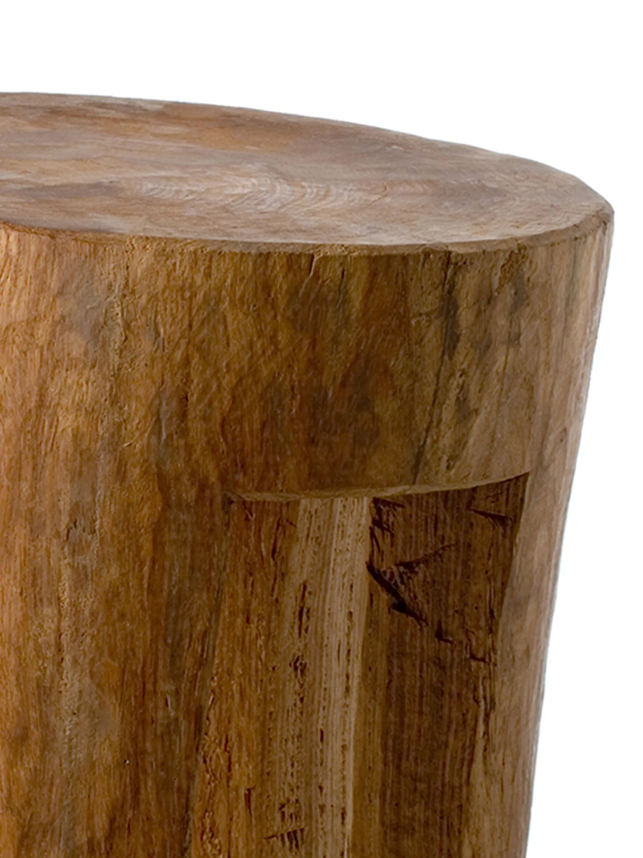 Round four-legs wood stool