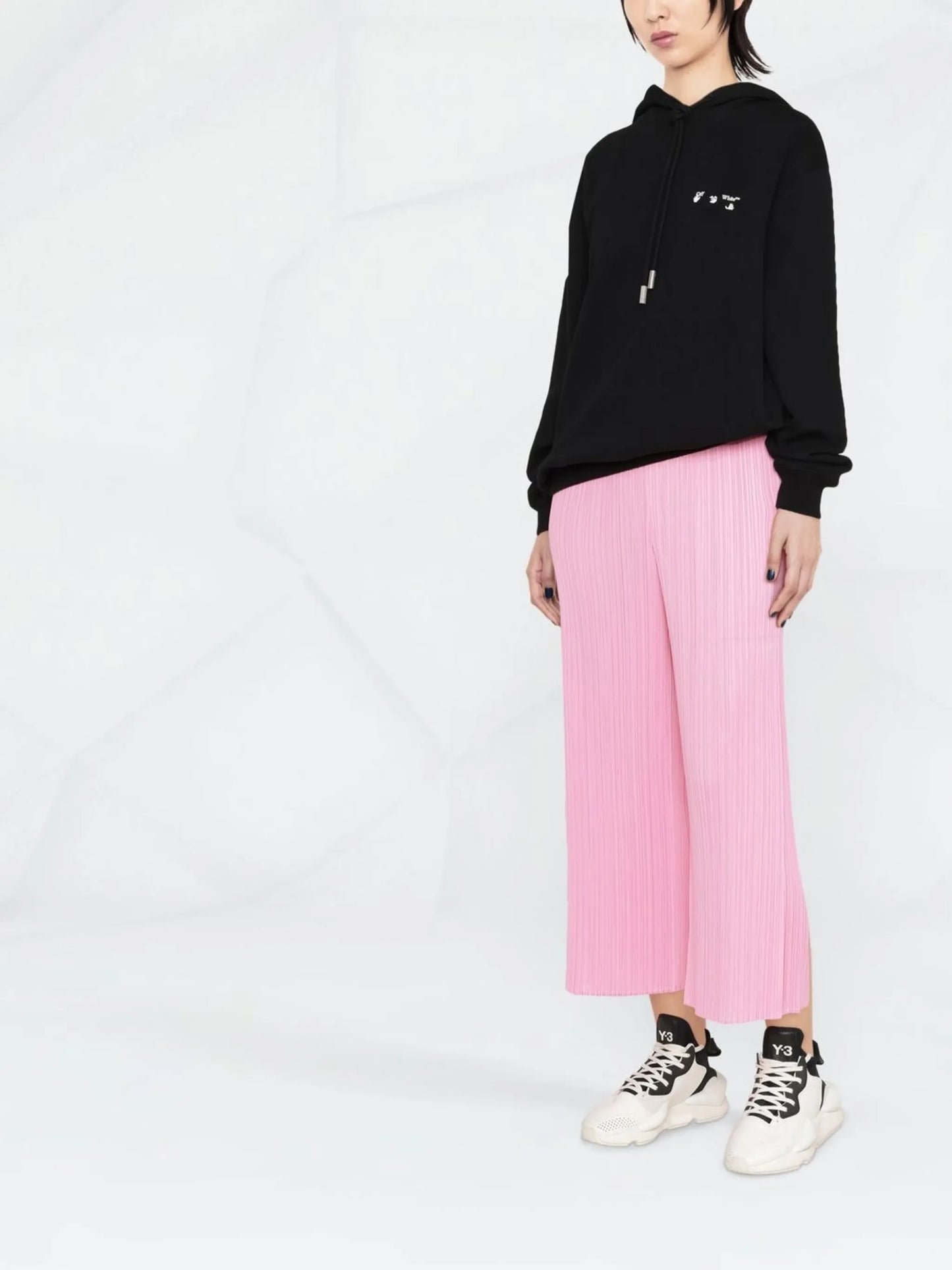 plissé cropped culottes